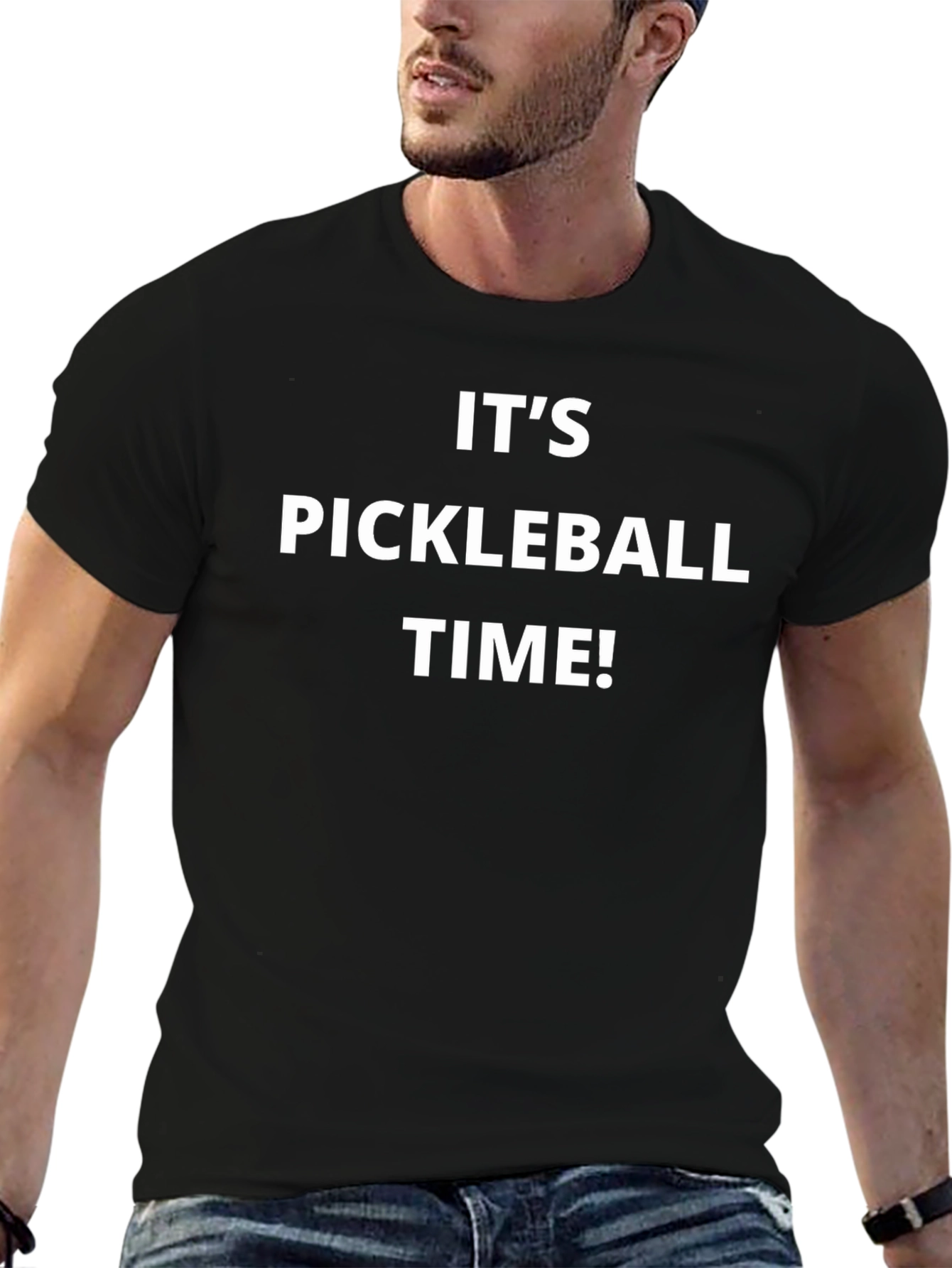 Its Pickleball Time! Black Graphic Tee