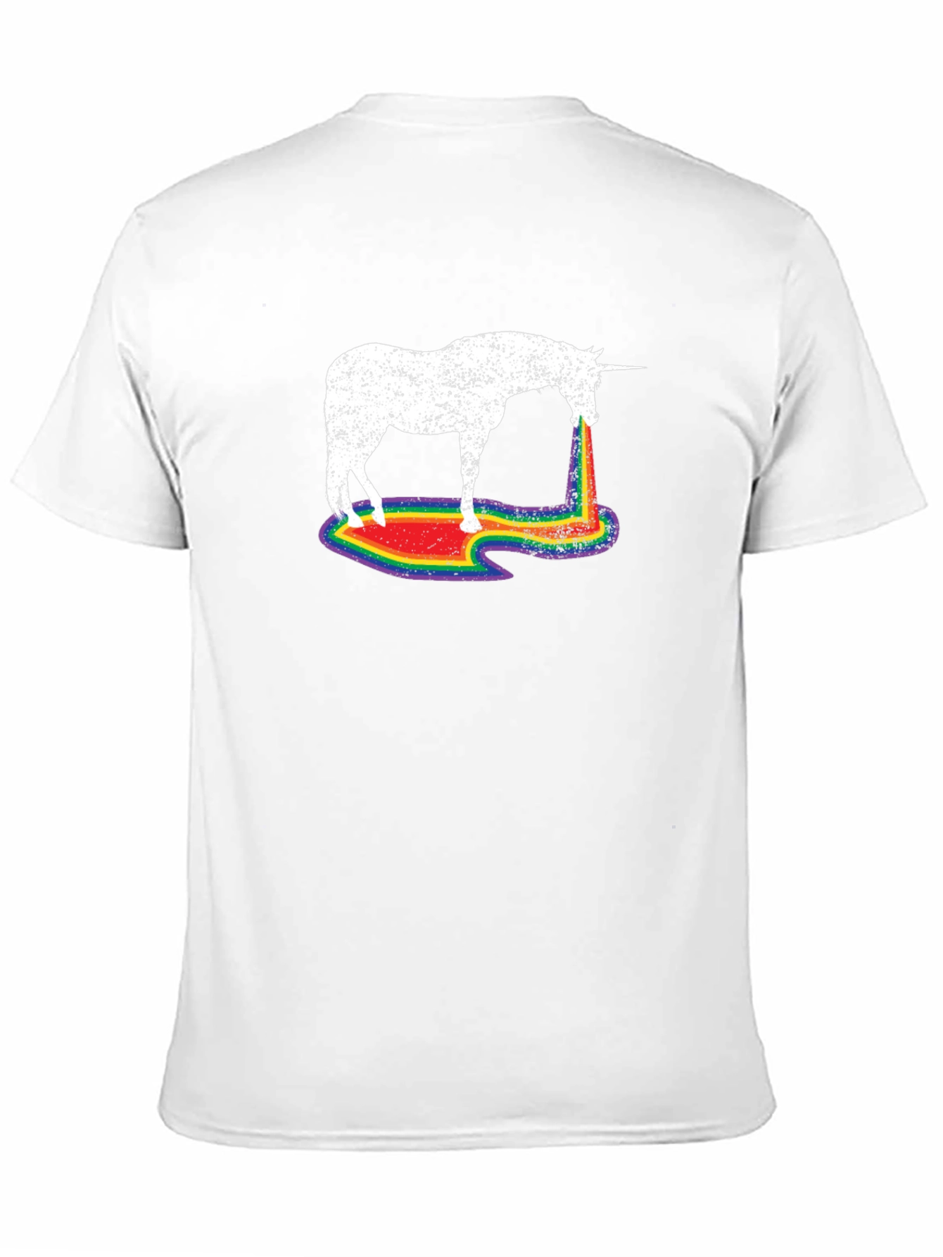 Rainbow Unicorn Mens T-Shirt - Black