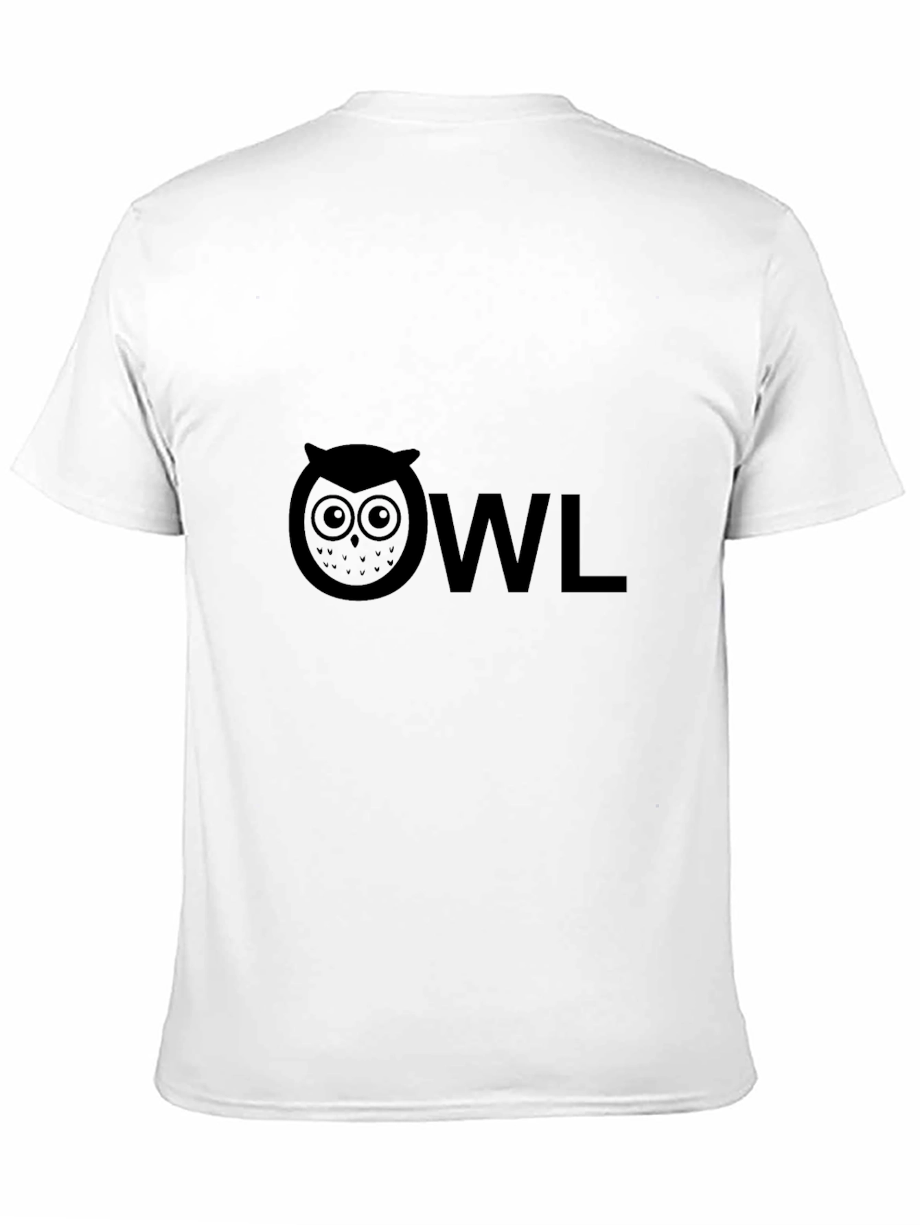 Owl Graphic Tee - Black Cotton Blend T-Shirt