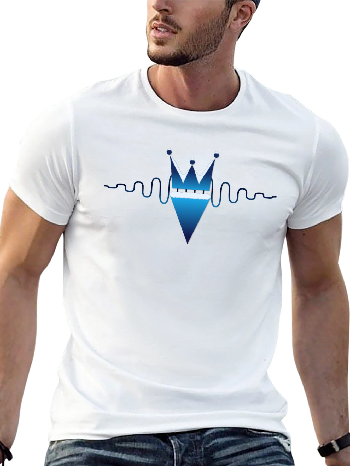 Crown Diamond Graphic T-Shirt - Stylish Black Tee