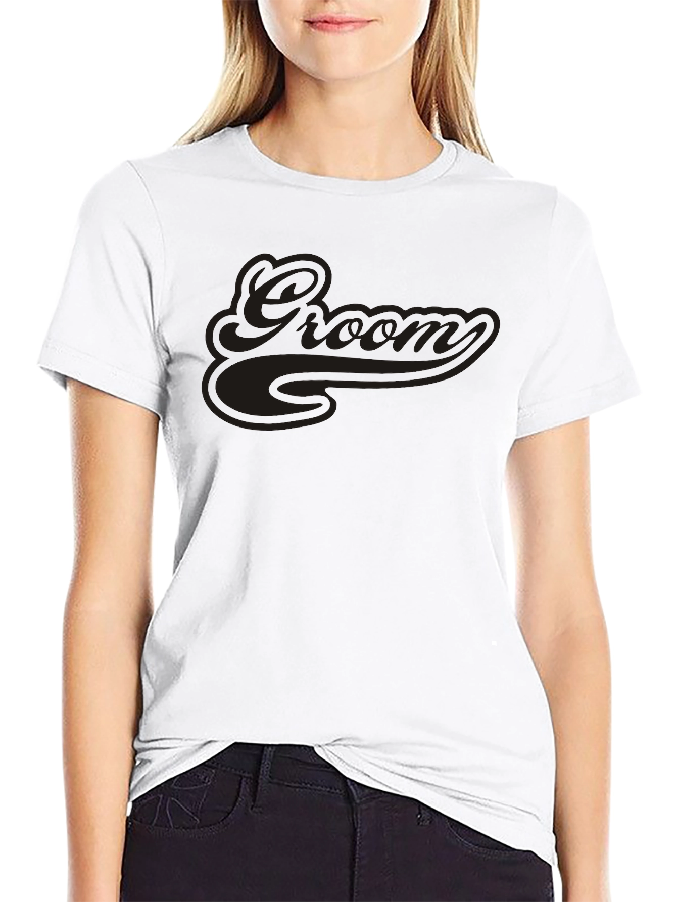 Groom Crew Neck Short Sleeve T-Shirt