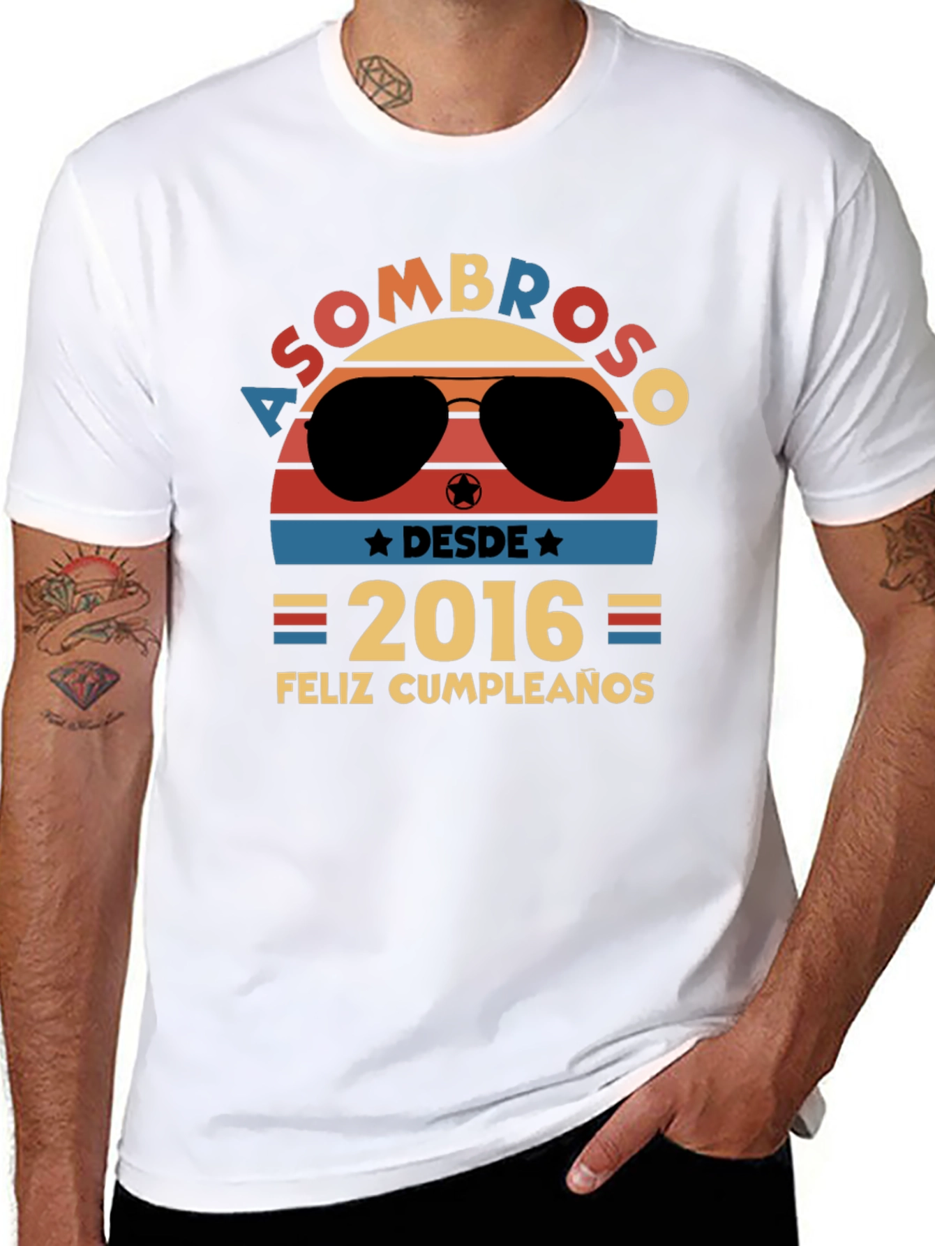 Asombroso Desde 2016 Feliz Cumpleanos T-Shirt