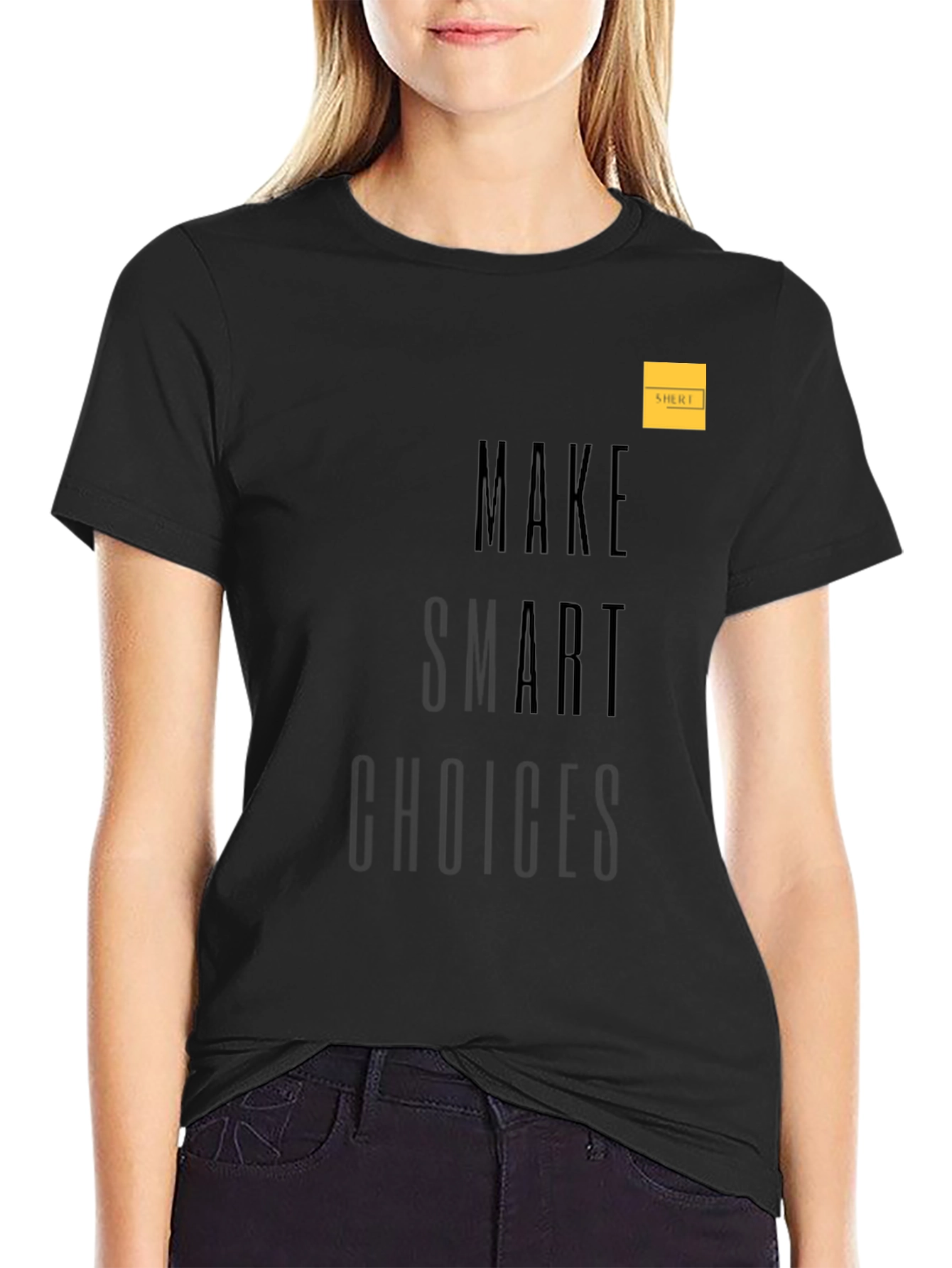 Make Smart Choices Black Graphic Tee