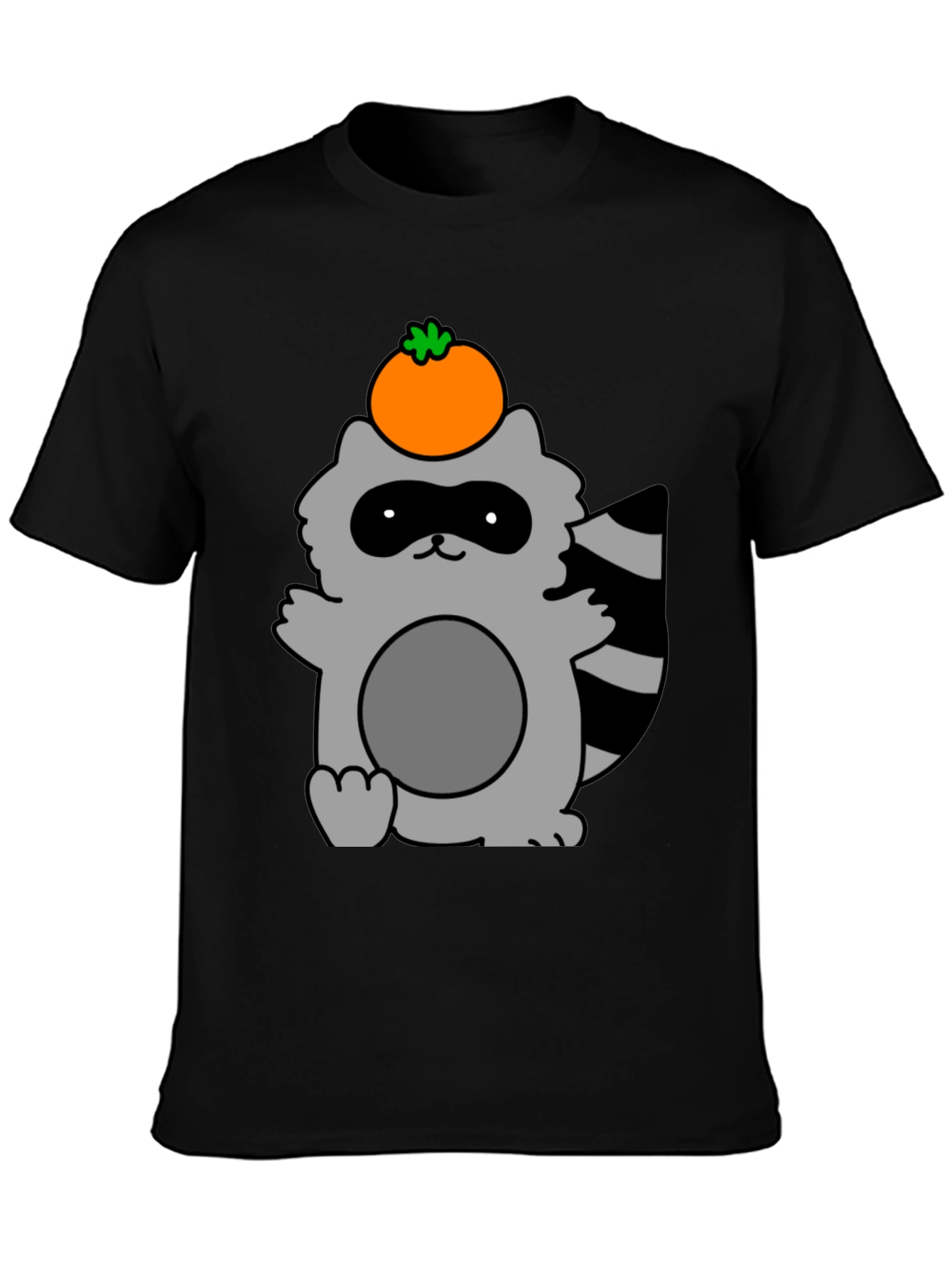 Cute Raccoon with Orange Fruit T-Shirt