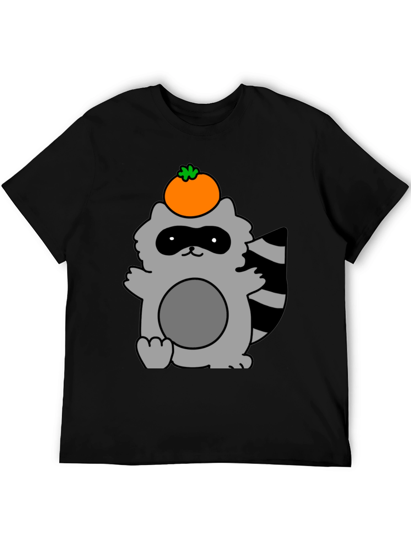 Cute Raccoon with Orange Fruit T-Shirt