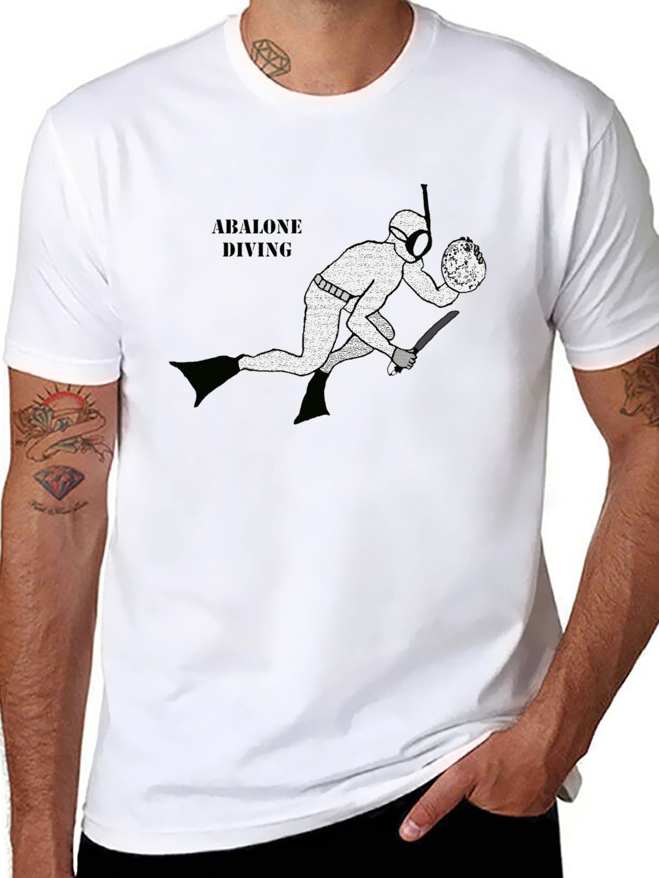 Abalone Diving Graphic T-Shirt
