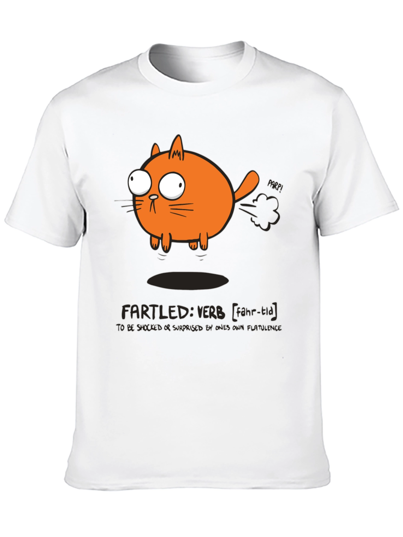 Fartled Cat T-Shirt - Funny Humor Tee