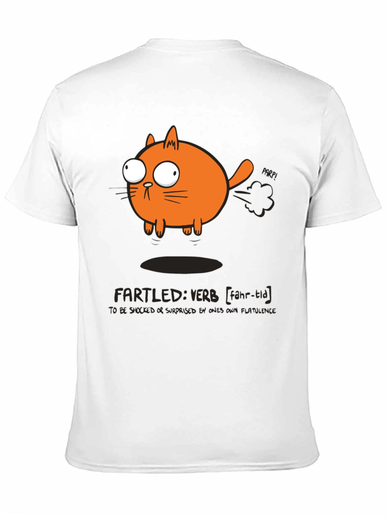 Fartled Cat T-Shirt - Funny Humor Tee