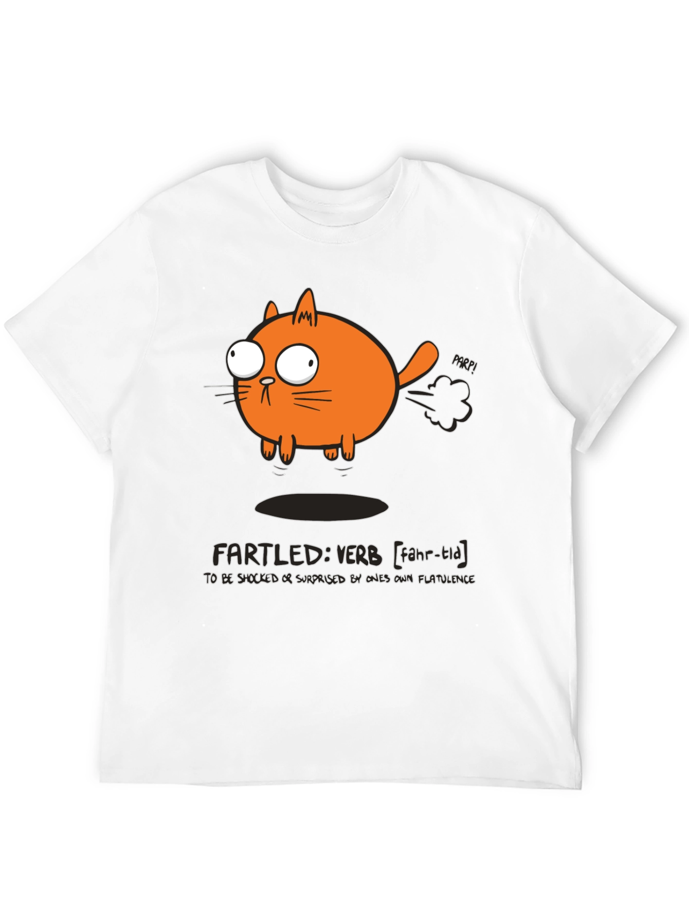 Fartled Cat T-Shirt - Funny Humor Tee