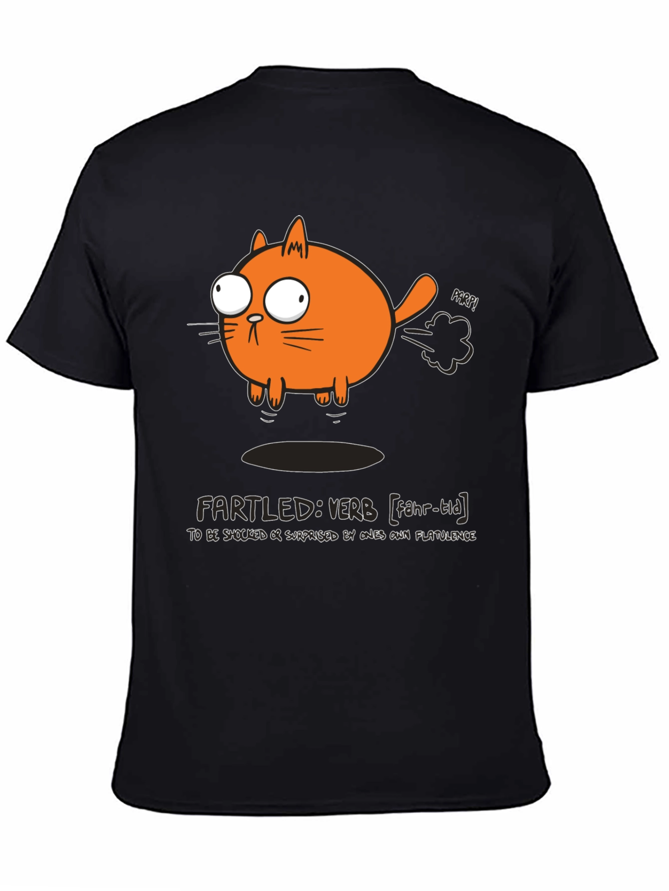 Fartled Cat T-Shirt - Funny Humor Tee