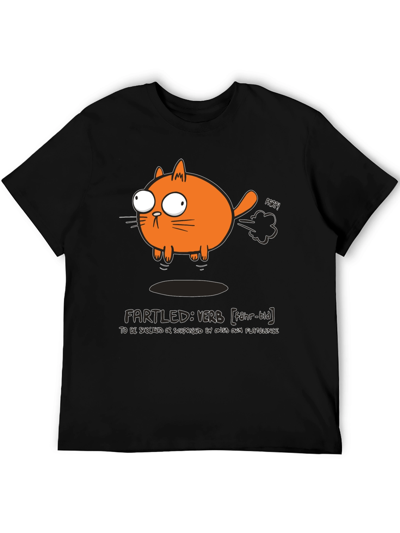Fartled Cat T-Shirt - Funny Humor Tee