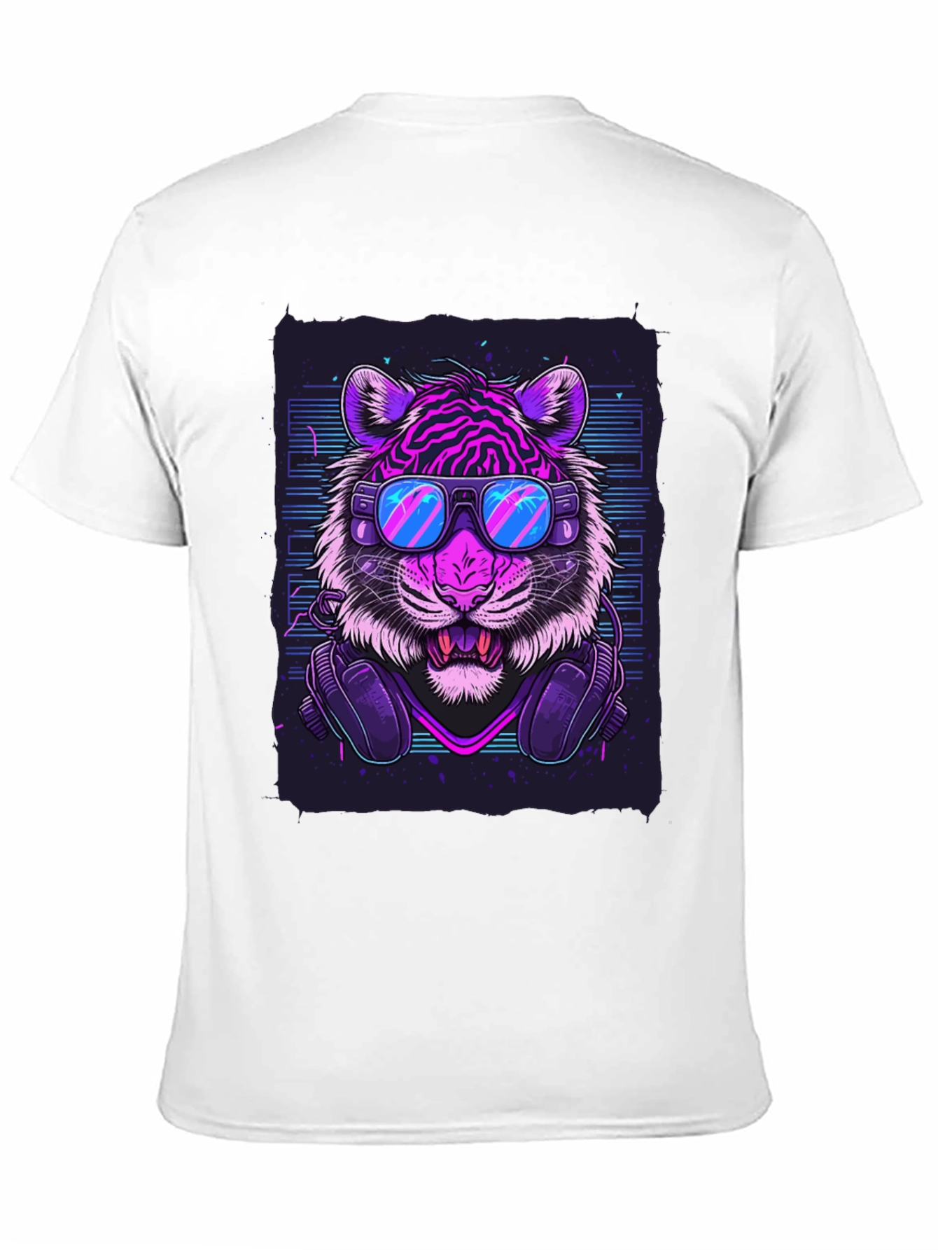 Neon Tiger Graphic Tee - Cool Animal Print T-Shirt