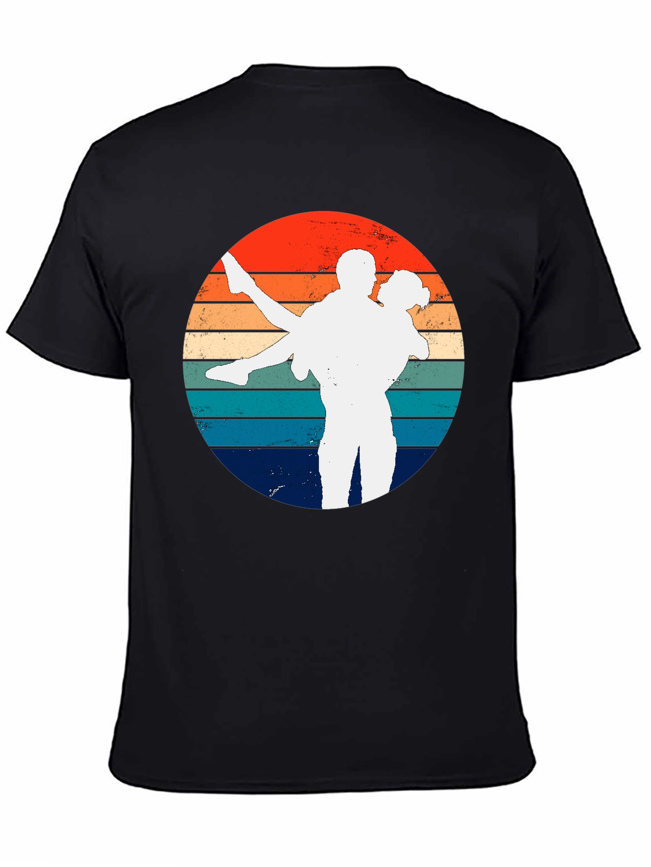 Retro Sunset Couple Dancing Graphic Tee