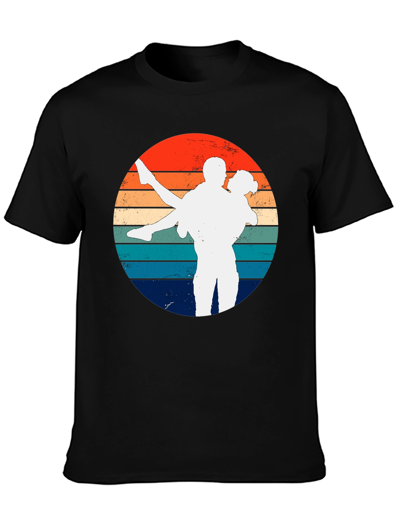 Retro Sunset Couple Dancing Graphic Tee