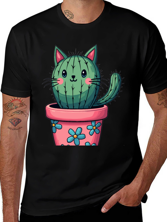 Cactus Cat T-Shirt - Cute Plant Lover Tee