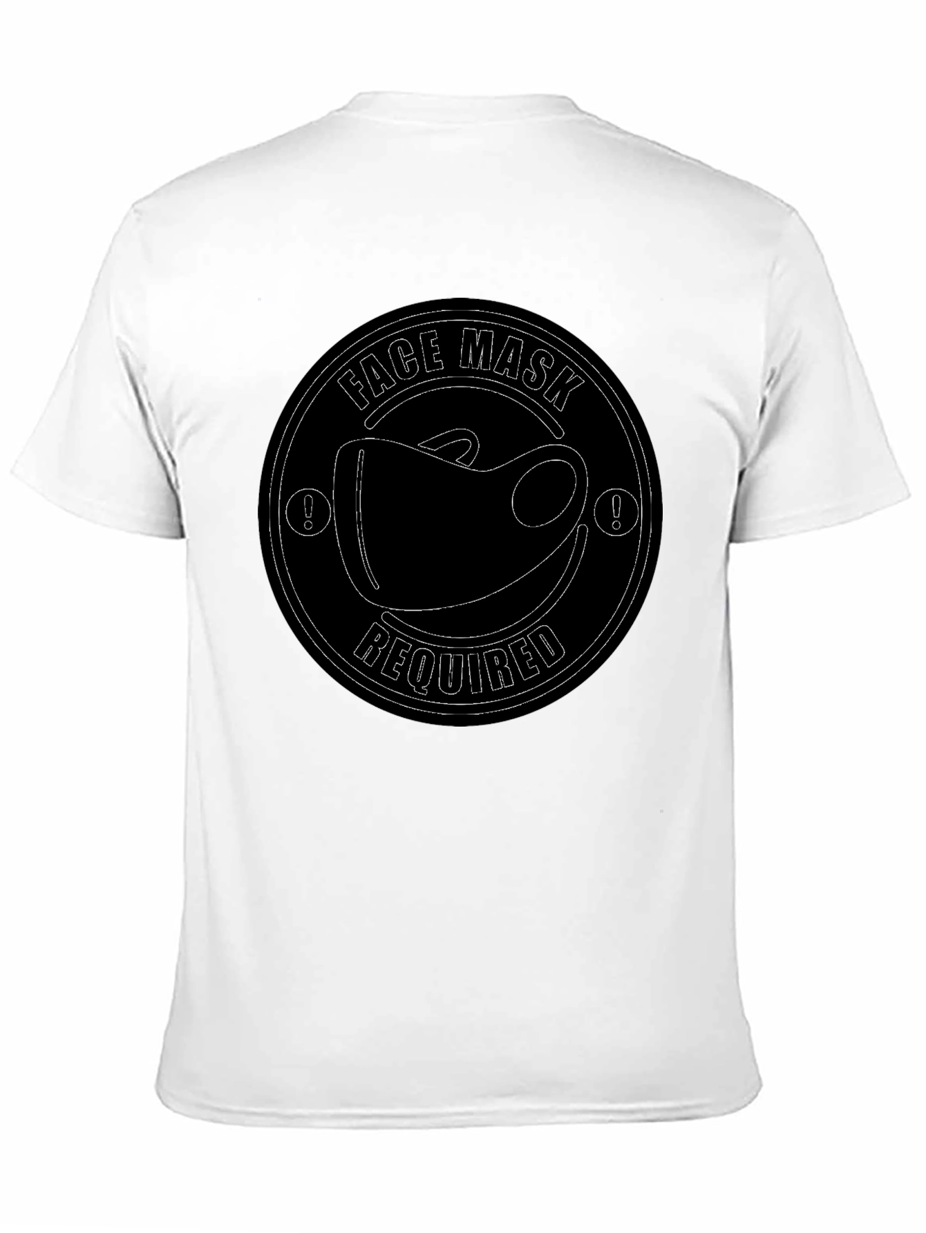 Face Mask Required T-Shirt - Black Crew Neck