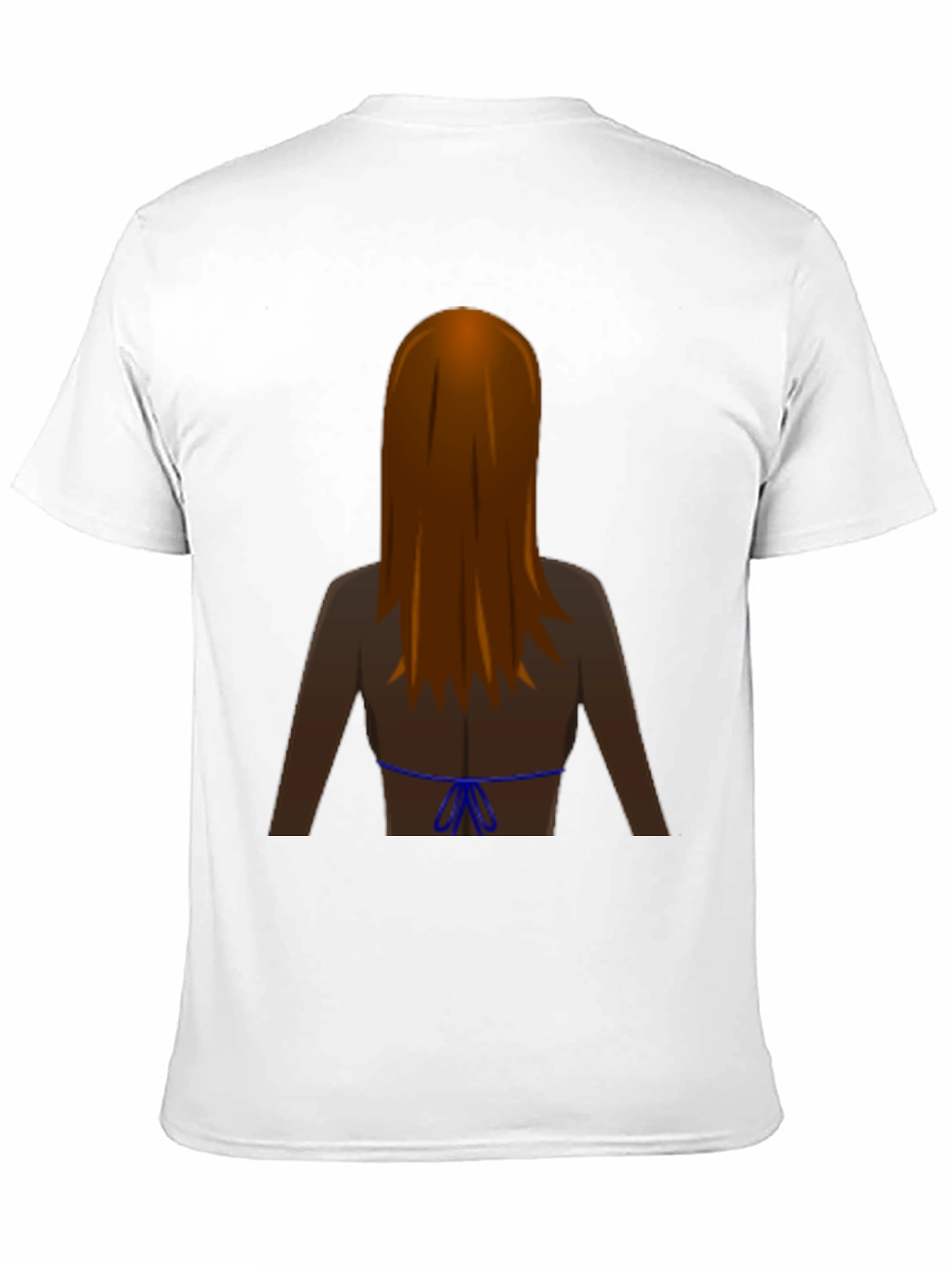 Fun Backless Woman Graphic Tee