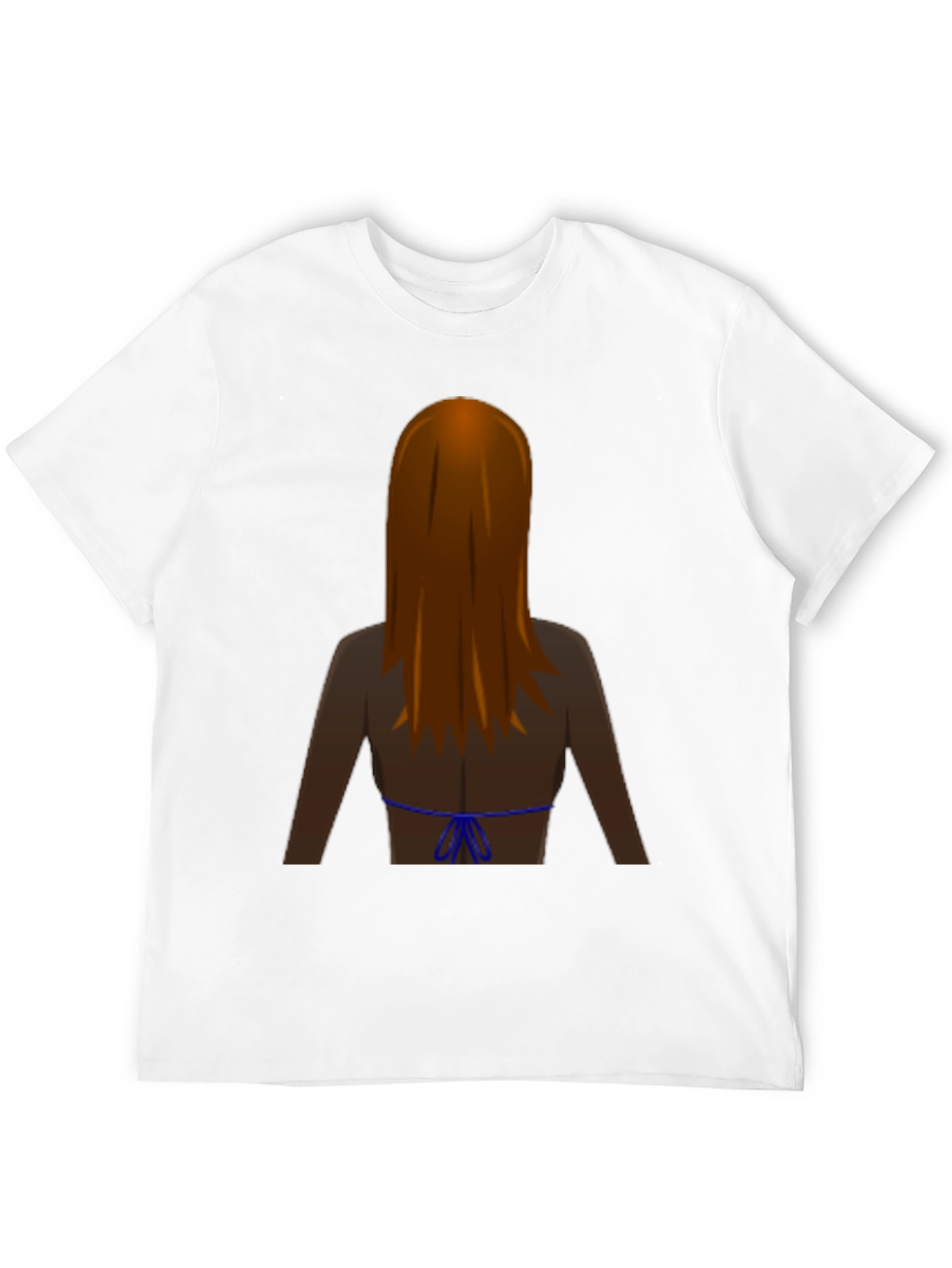 Fun Backless Woman Graphic Tee