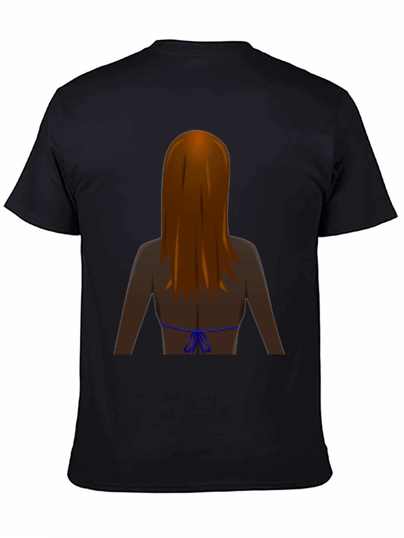 Fun Backless Woman Graphic Tee