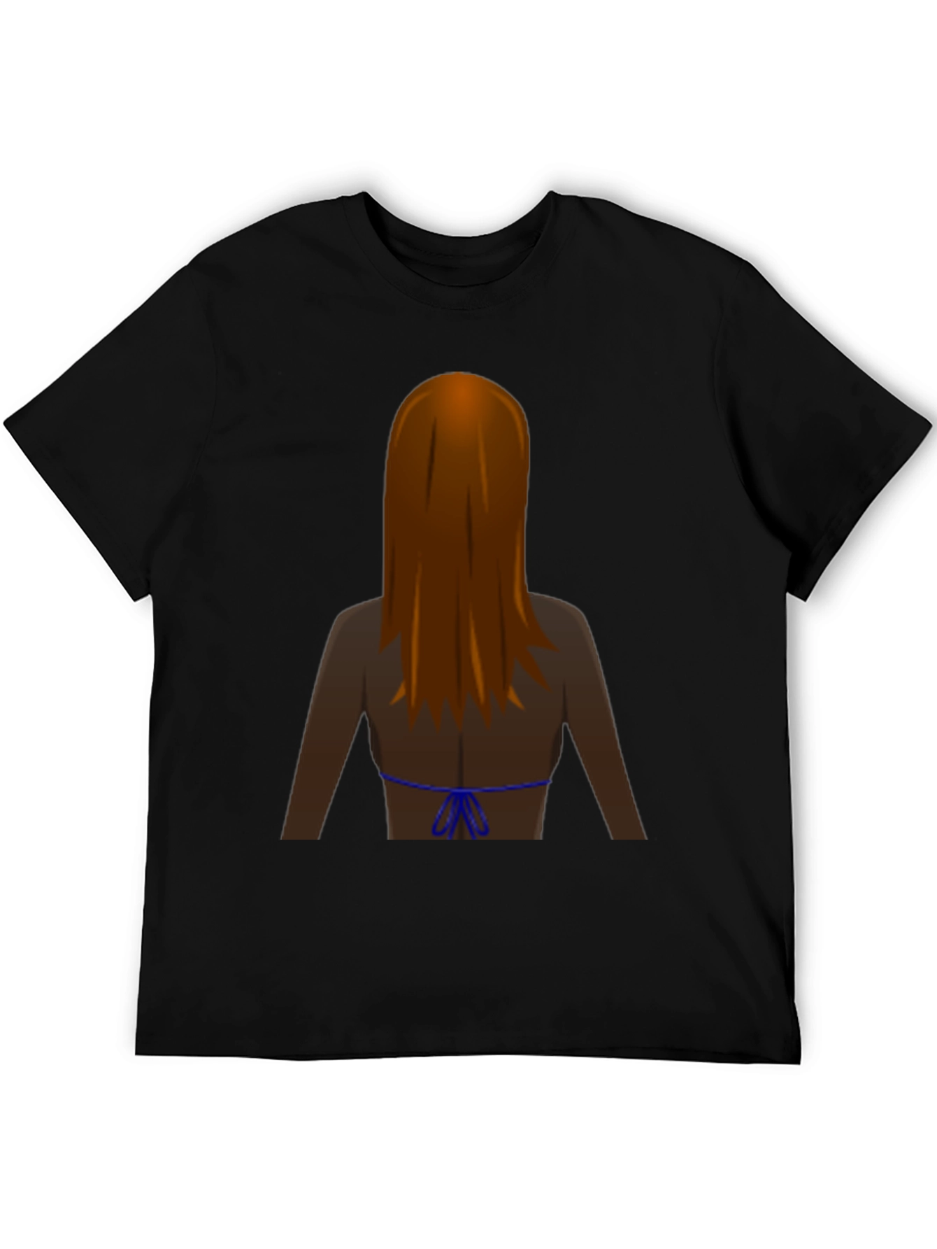 Fun Backless Woman Graphic Tee