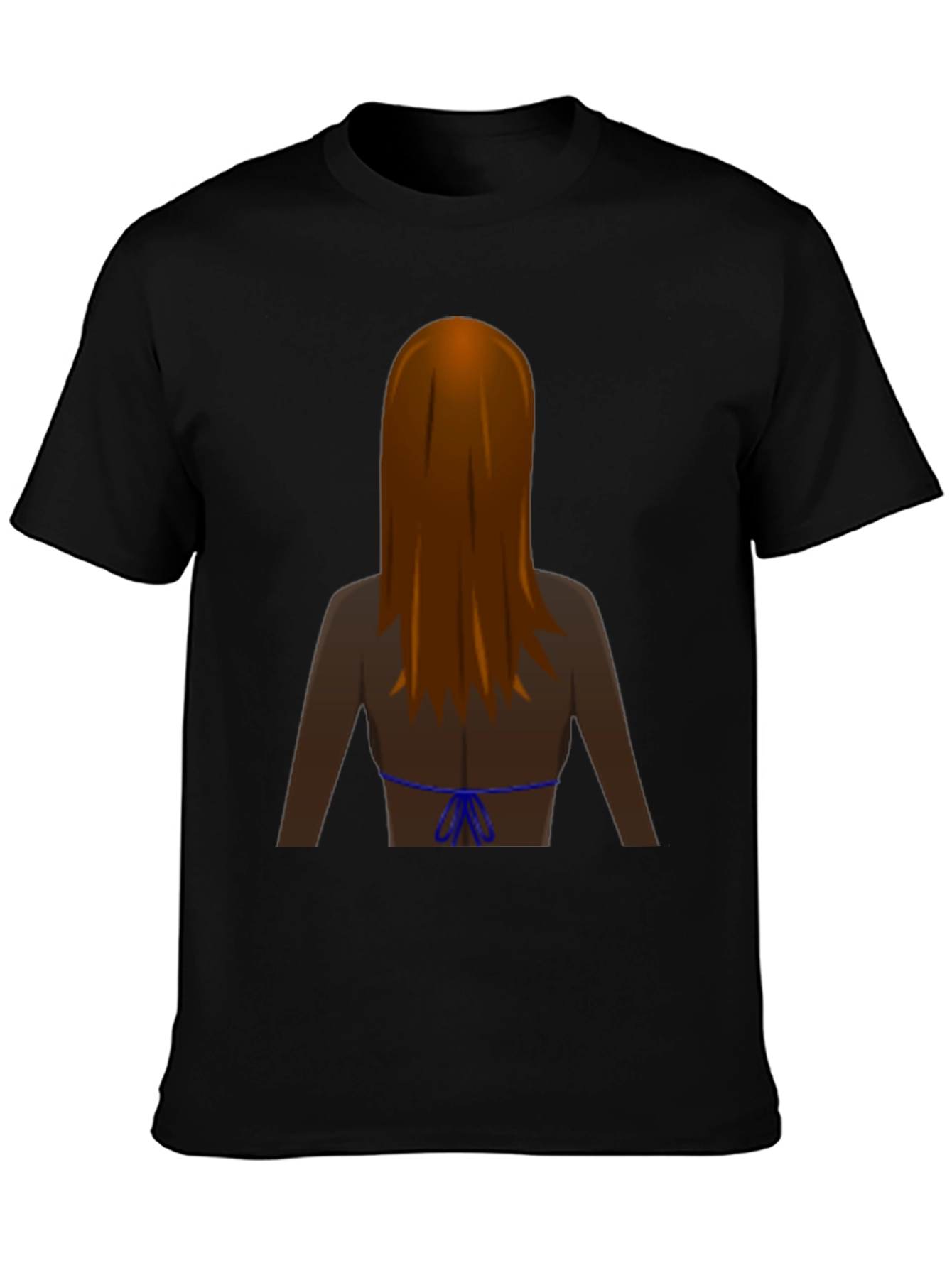 Fun Backless Woman Graphic Tee