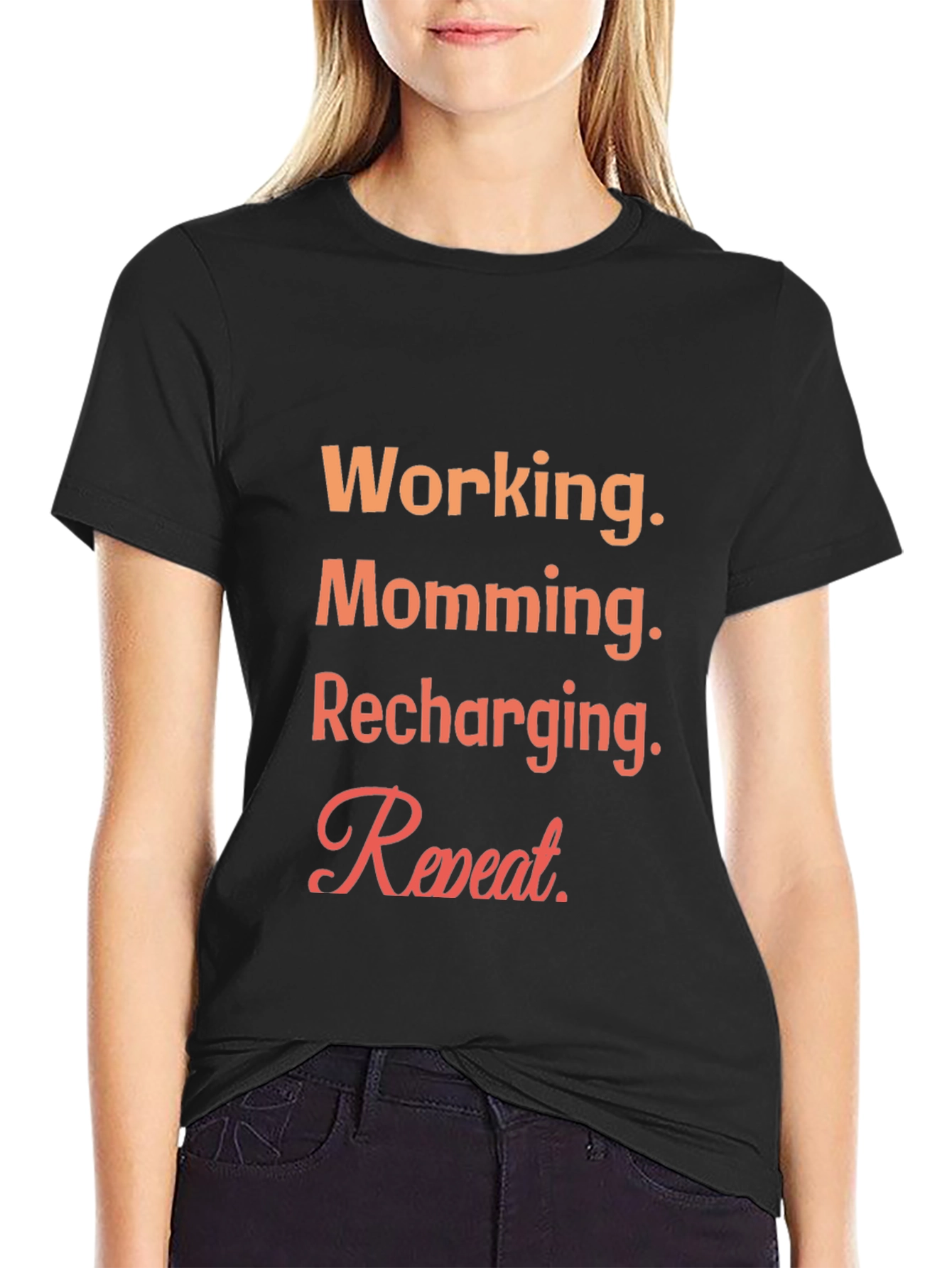 Working Mom Tee - Recharging Repeat