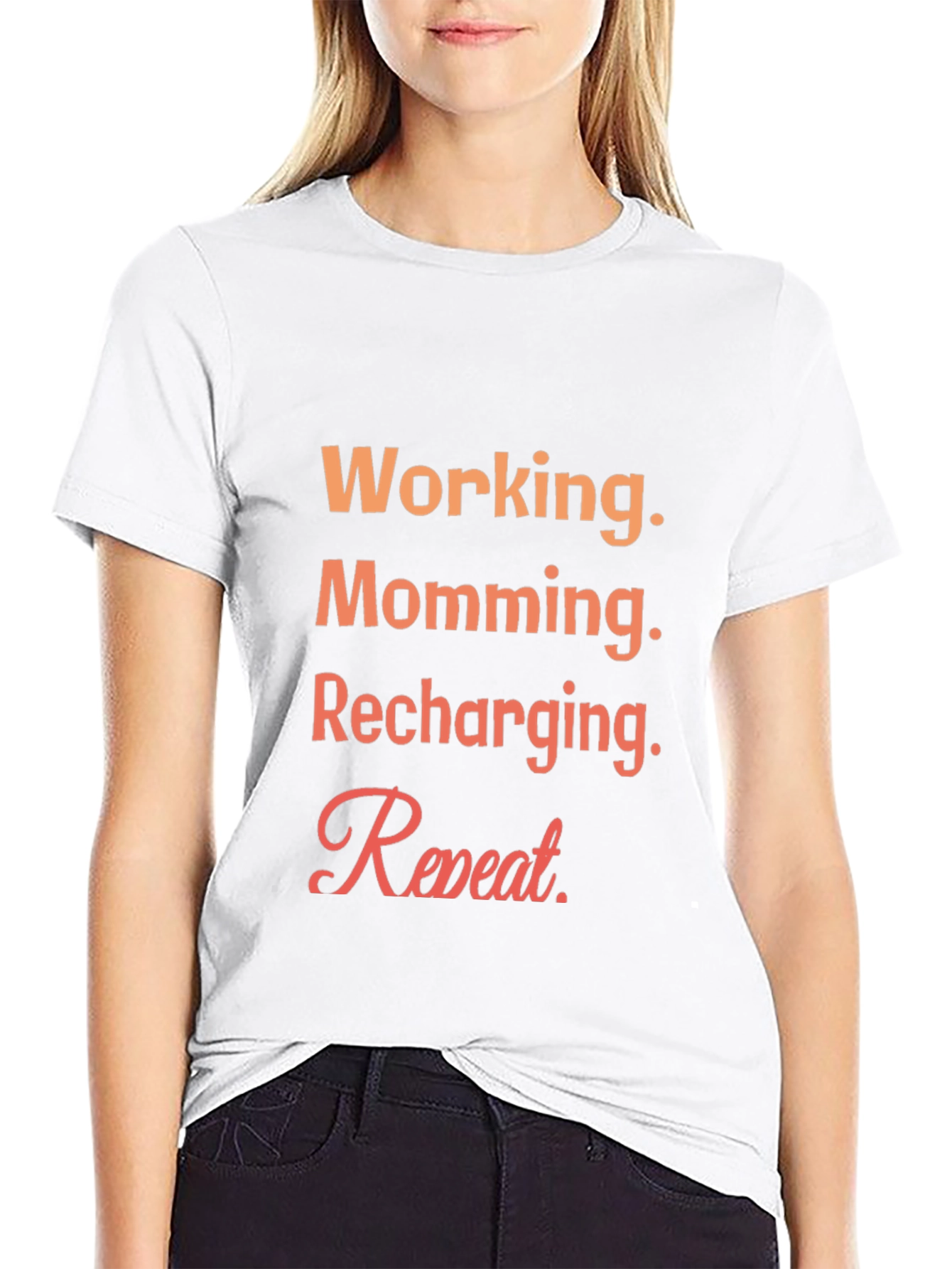 Working Mom Tee - Recharging Repeat
