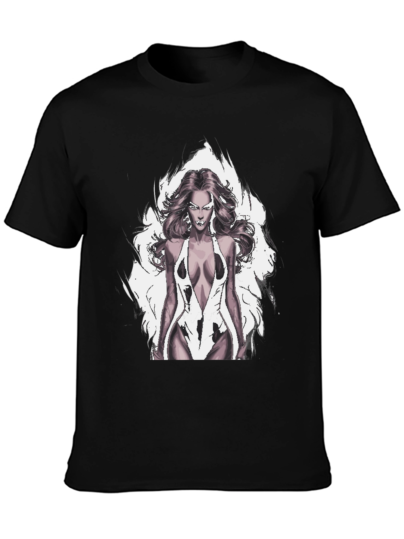 Woman Graphic Print Black T-Shirt
