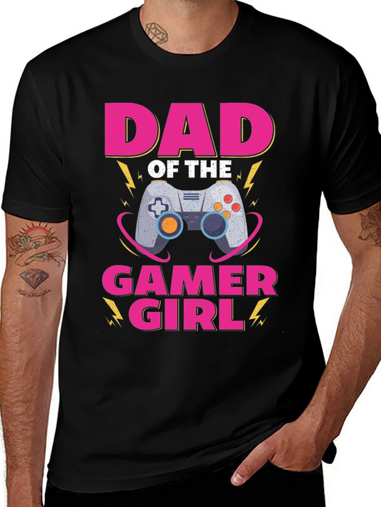 Dad of the Gamer Girl T-Shirt - Black
