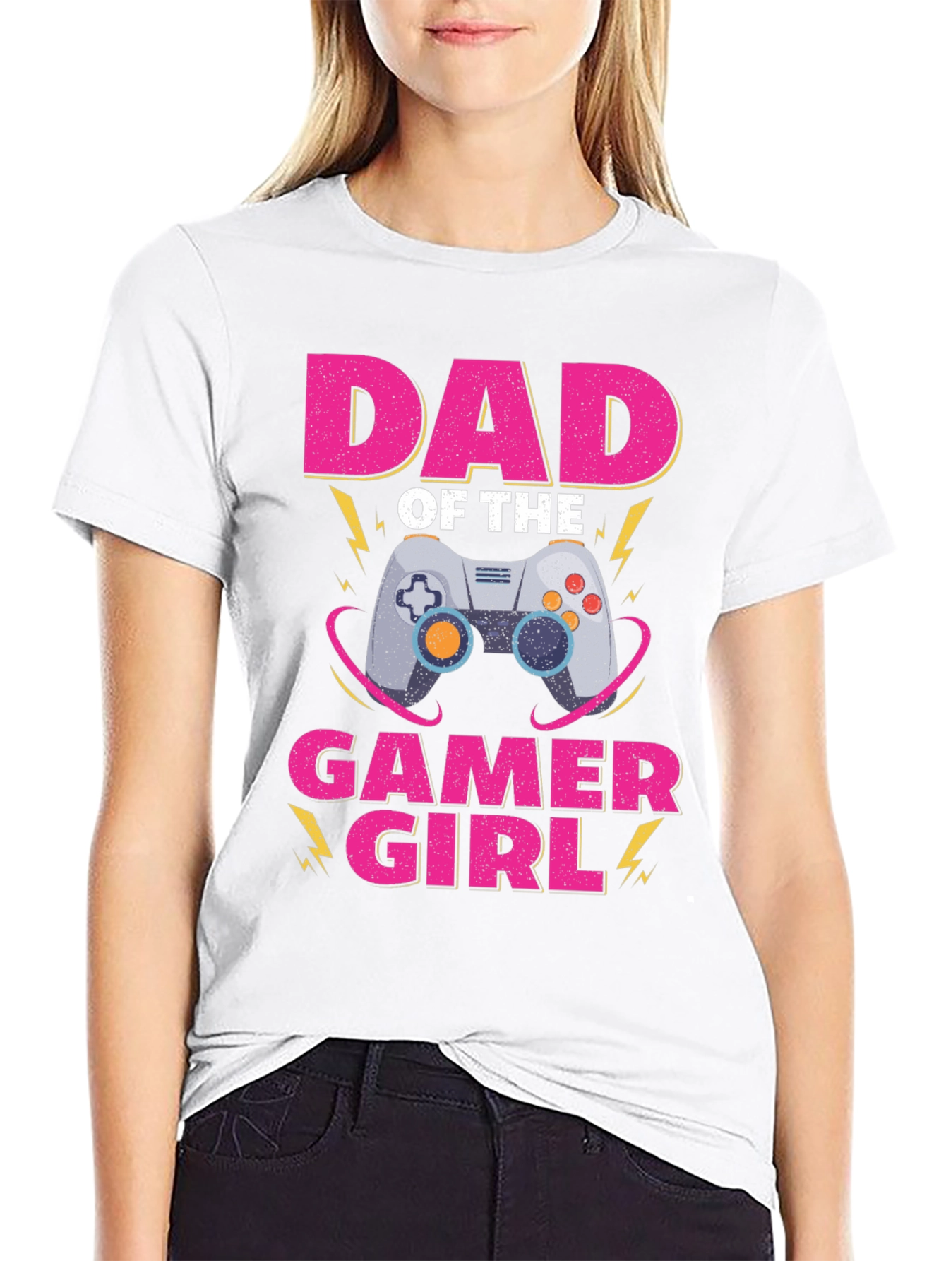 Dad of the Gamer Girl T-Shirt - Black