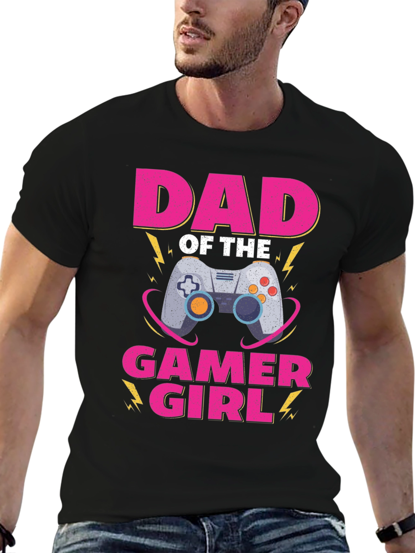Dad of the Gamer Girl T-Shirt - Black