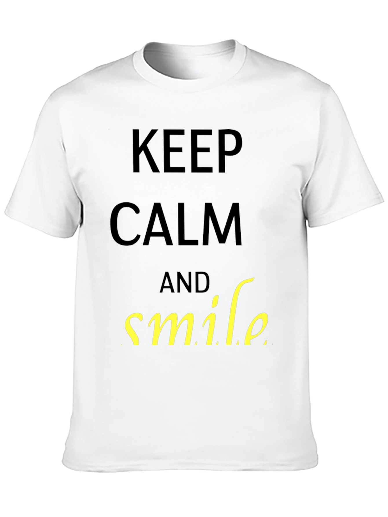 Keep Calm and Smile T-Shirt - Black