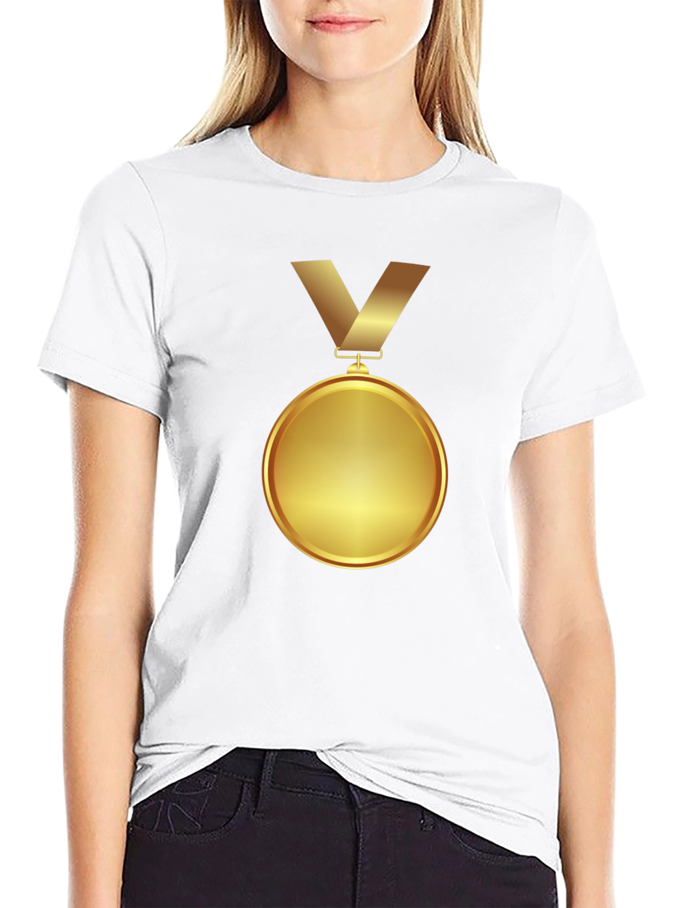 Winners Gold Medal Graphic Tee - Premium Black T-Shirt