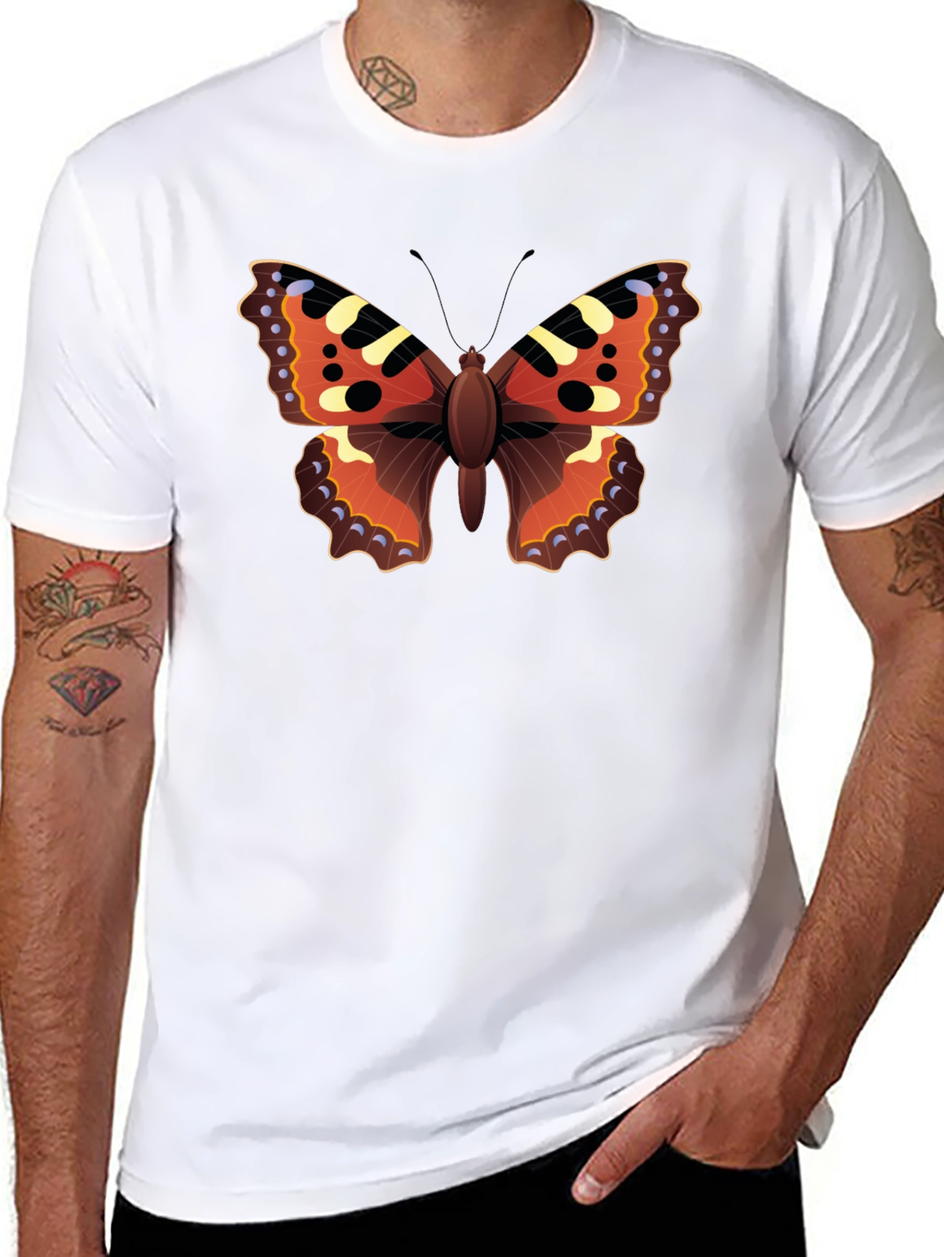 Butterfly Graphic Black T-Shirt