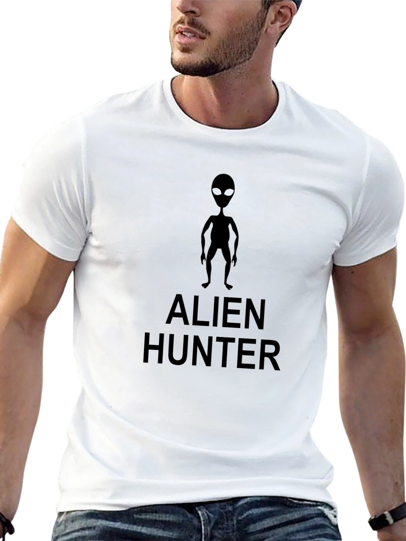 Alien Hunter Graphic T-Shirt - Black