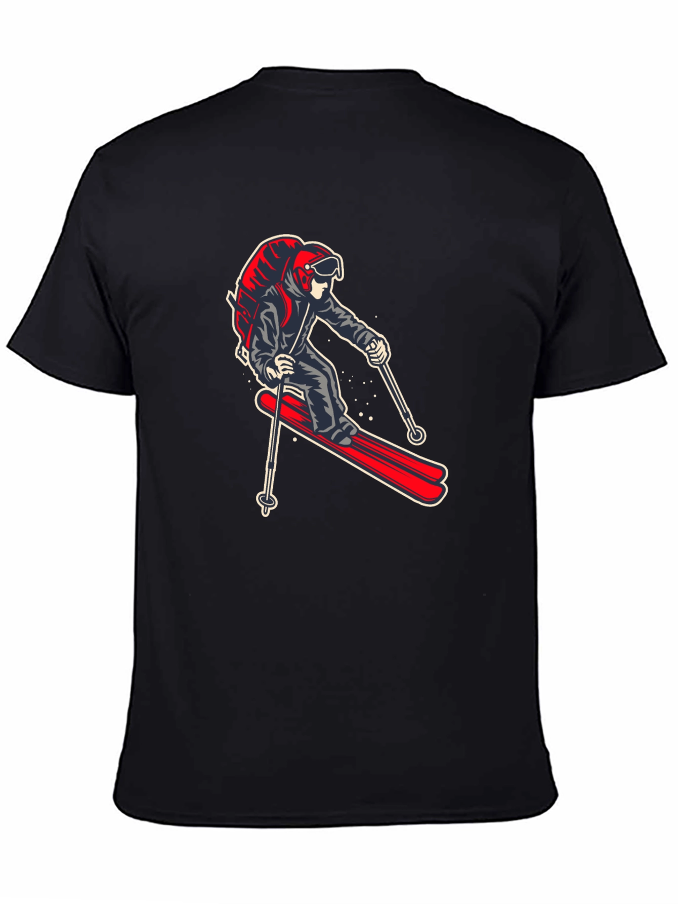 Skier Graphic Tee - Black T-Shirt