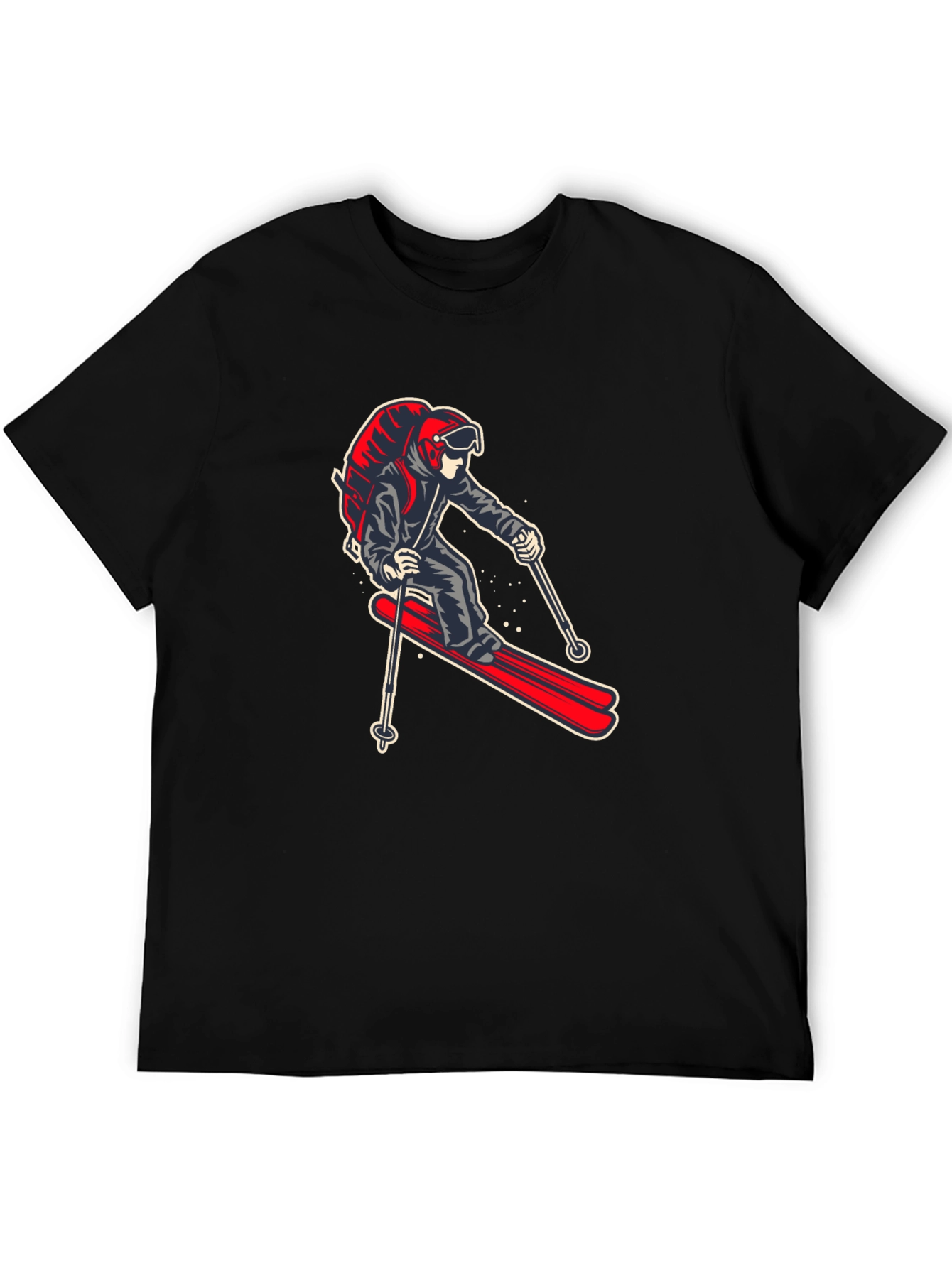 Skier Graphic Tee - Black T-Shirt