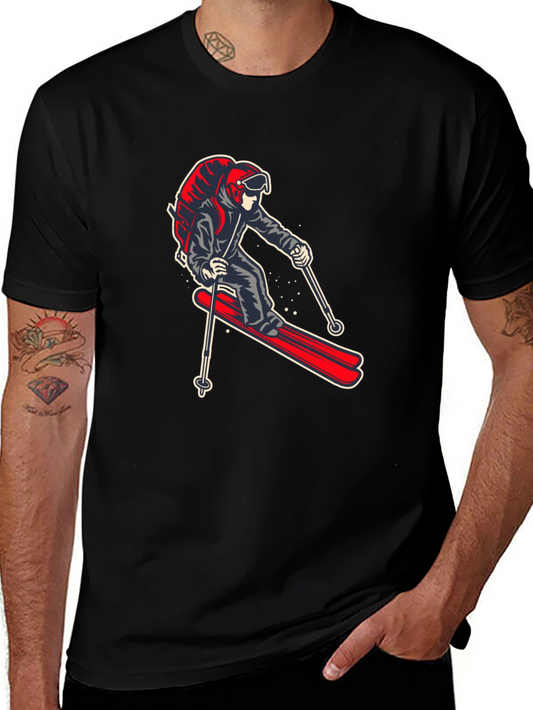 Skier Graphic Tee - Black T-Shirt