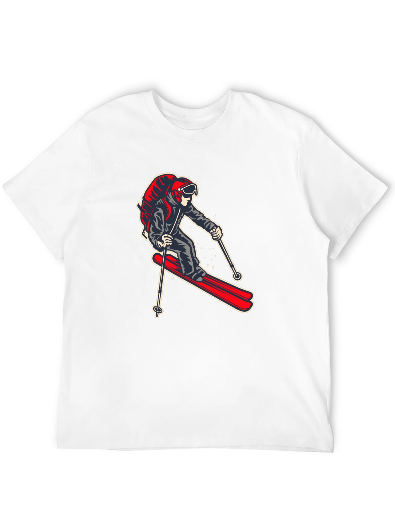 Skier Graphic Tee - Black T-Shirt