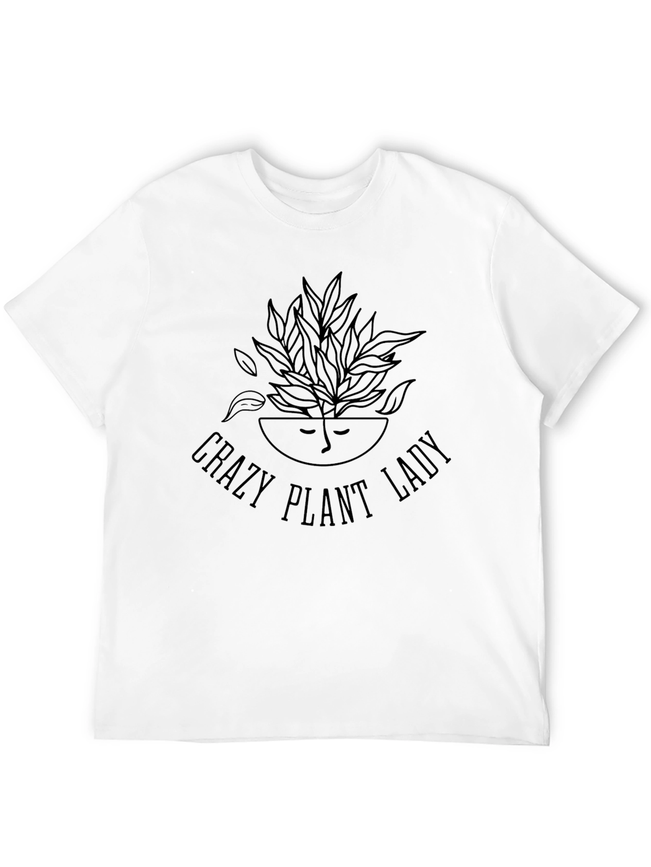 Crazy Plant Lady Graphic Tee - Black Unisex T-Shirt