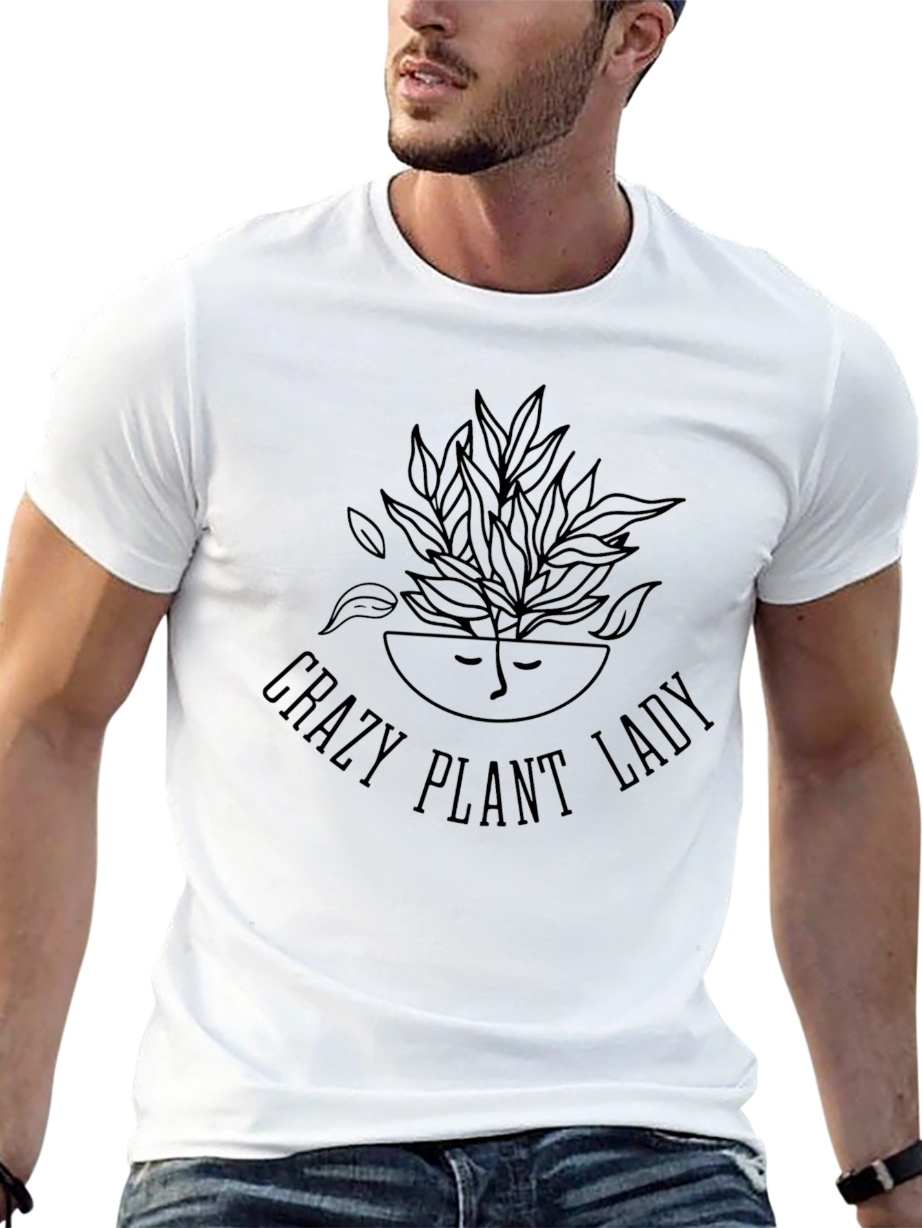 Crazy Plant Lady Graphic Tee - Black Unisex T-Shirt