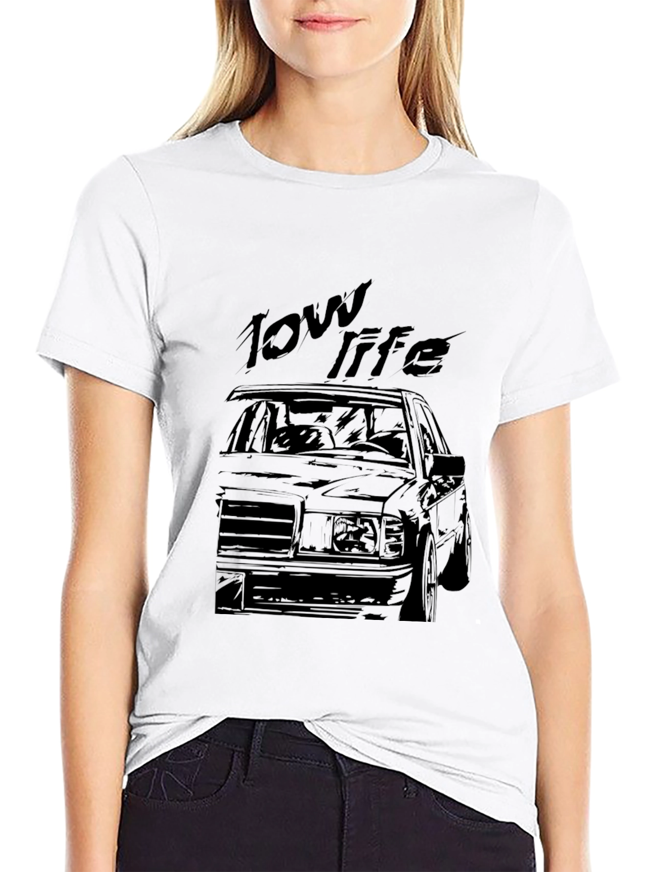 Low Life Car Graphic Black T-Shirt