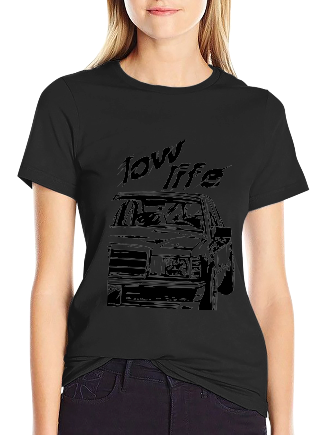 Low Life Car Graphic Black T-Shirt