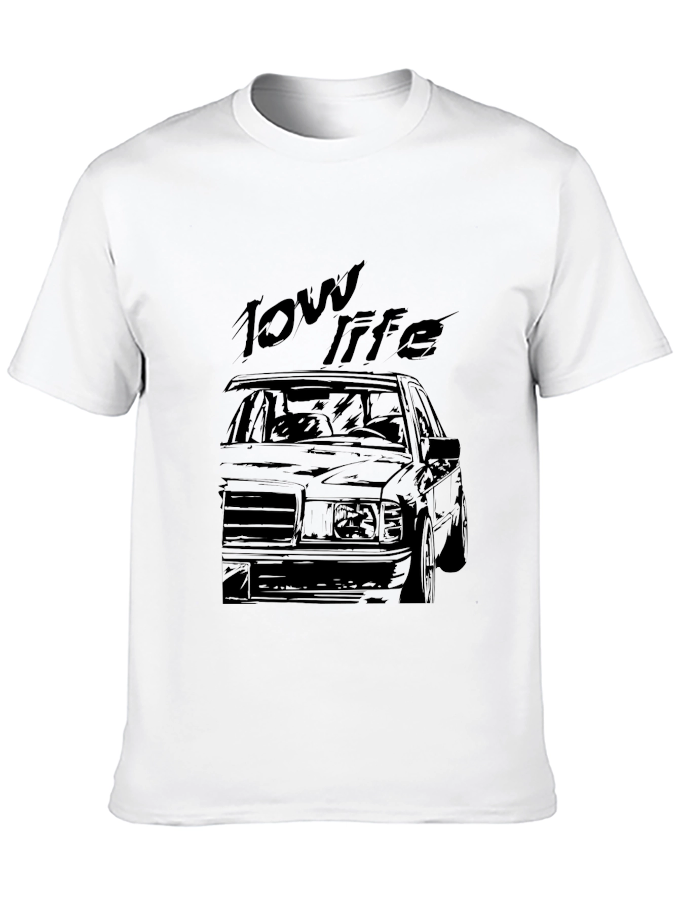 Low Life Car Graphic Black T-Shirt