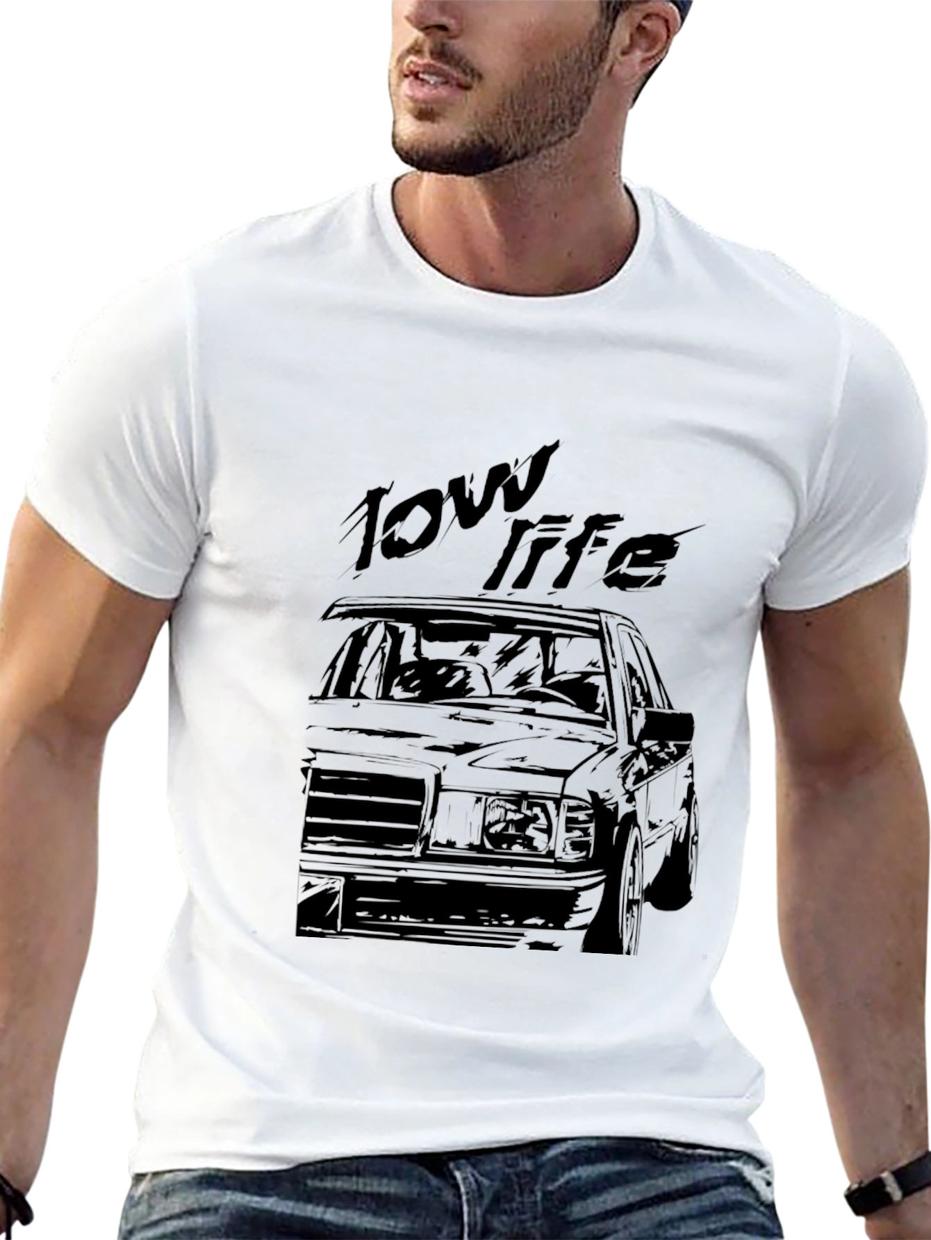 Low Life Car Graphic Black T-Shirt