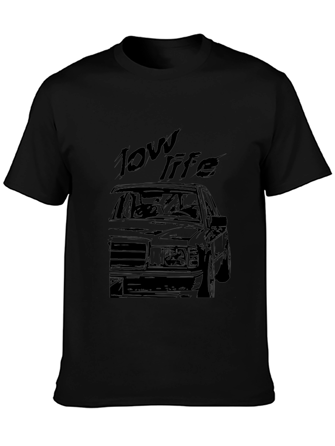 Low Life Car Graphic Black T-Shirt