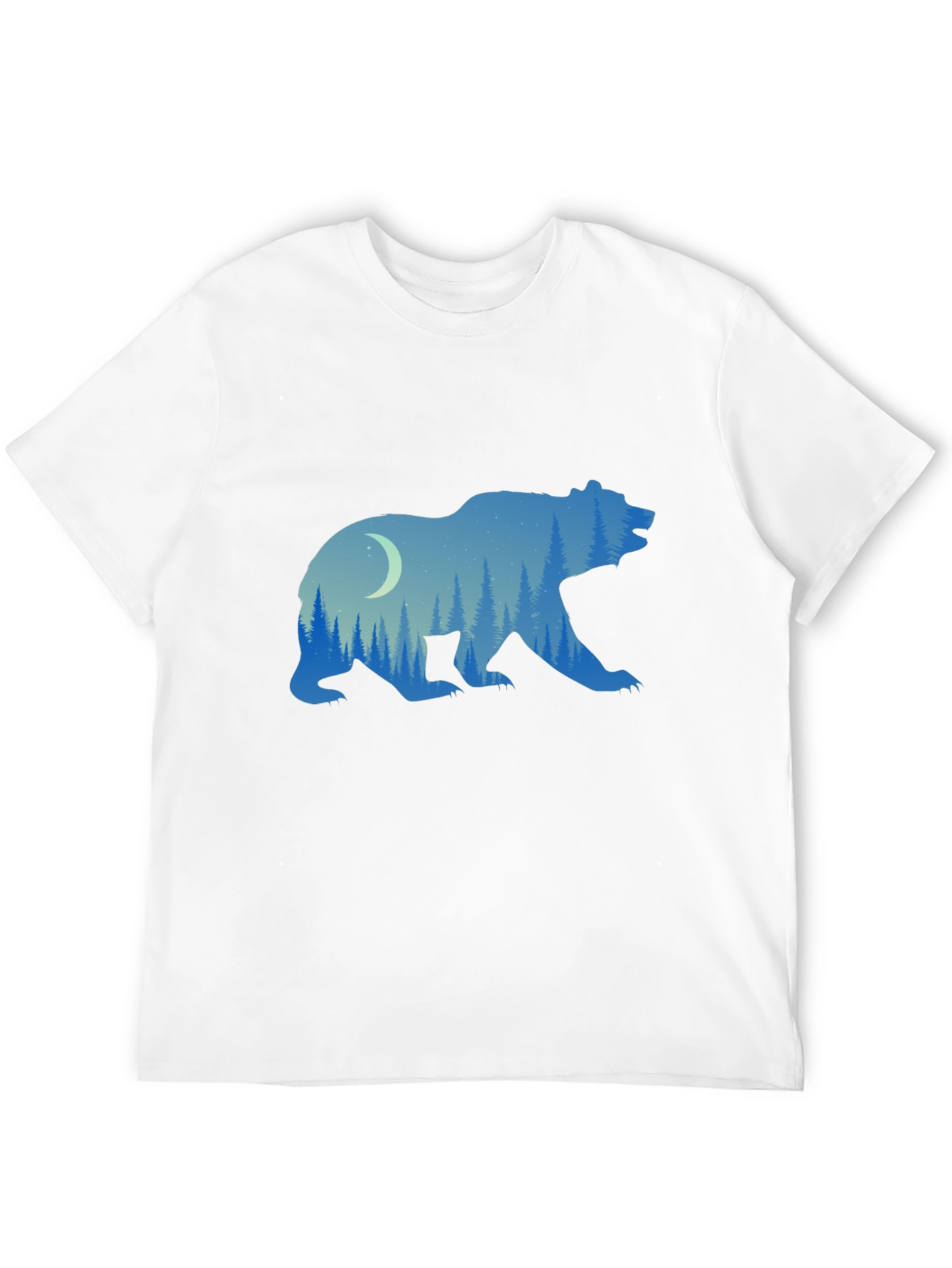 Nature Bear Graphic Tee - Black