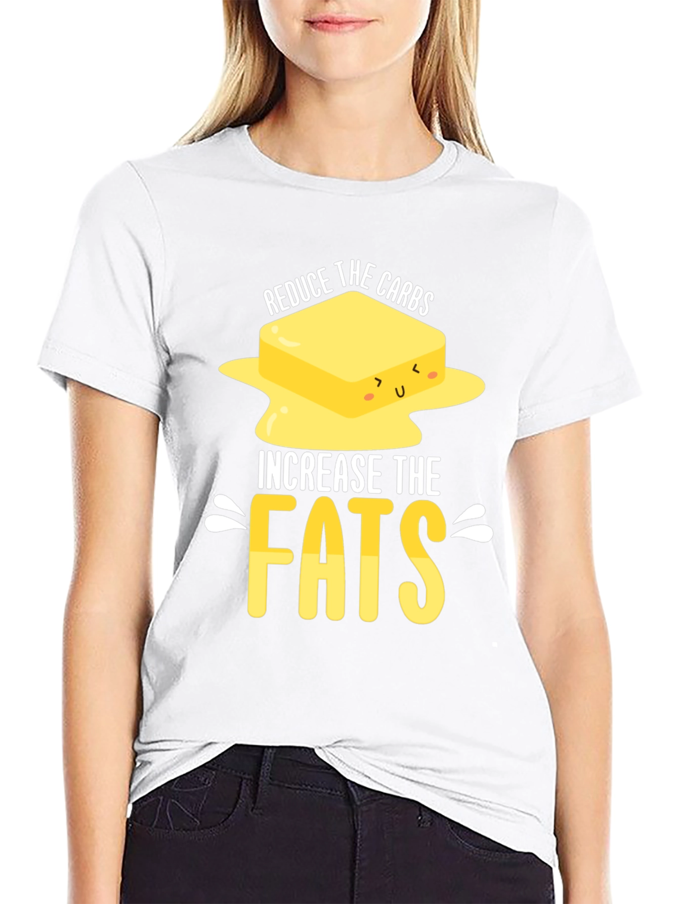 Reduce Carbs Increase Fats T-Shirt Funny Foodie Tee