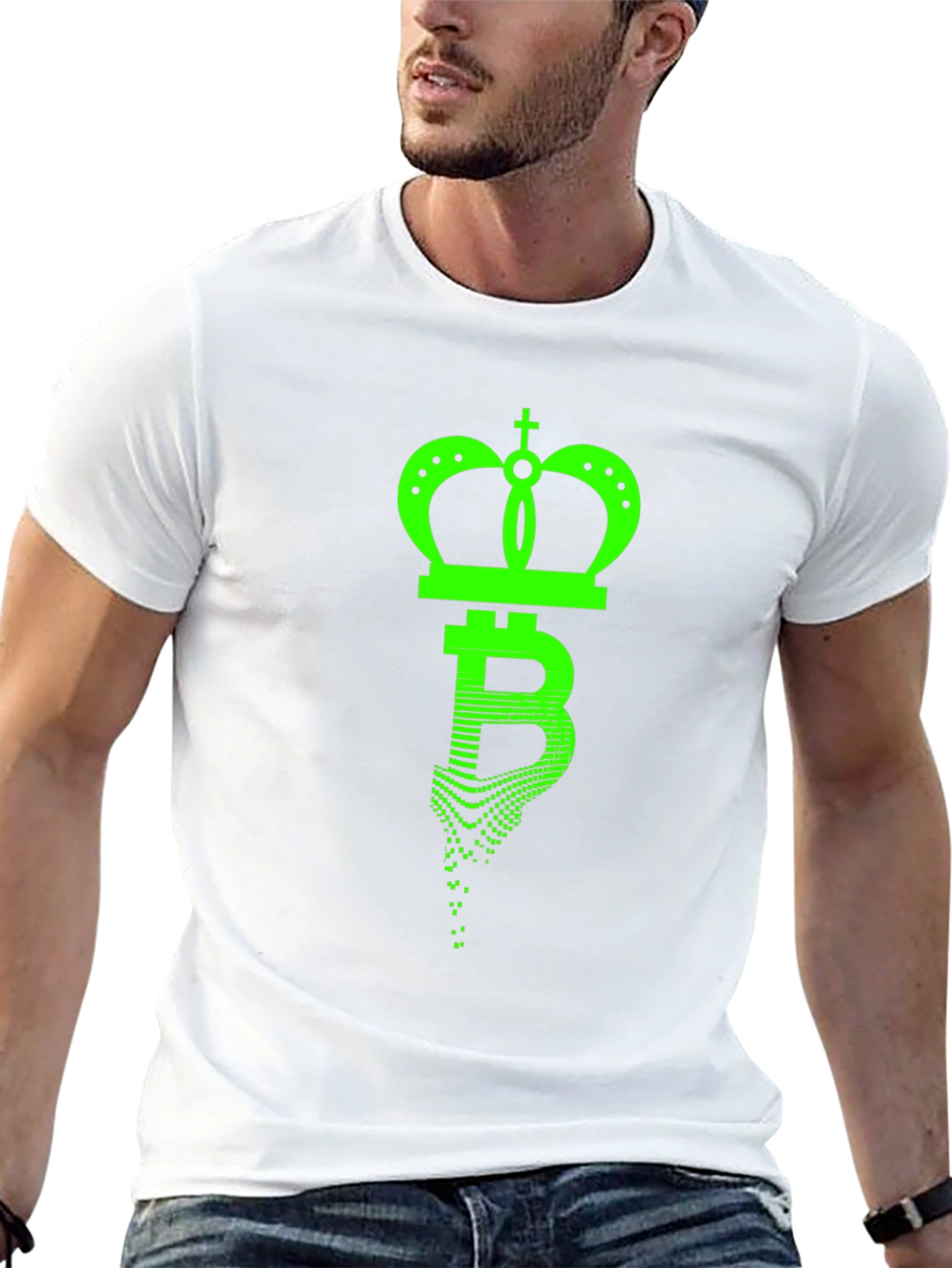 Bitcoin King Black T-Shirt - Crypto Crown Tee