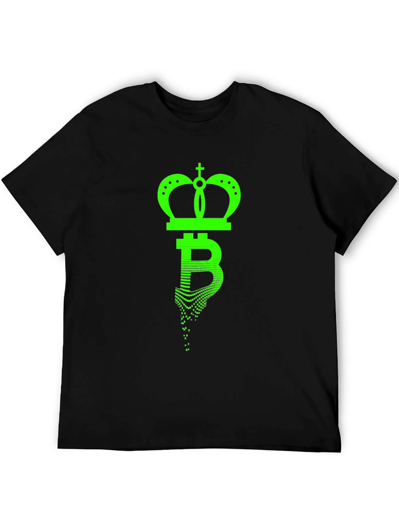 Bitcoin King Black T-Shirt - Crypto Crown Tee